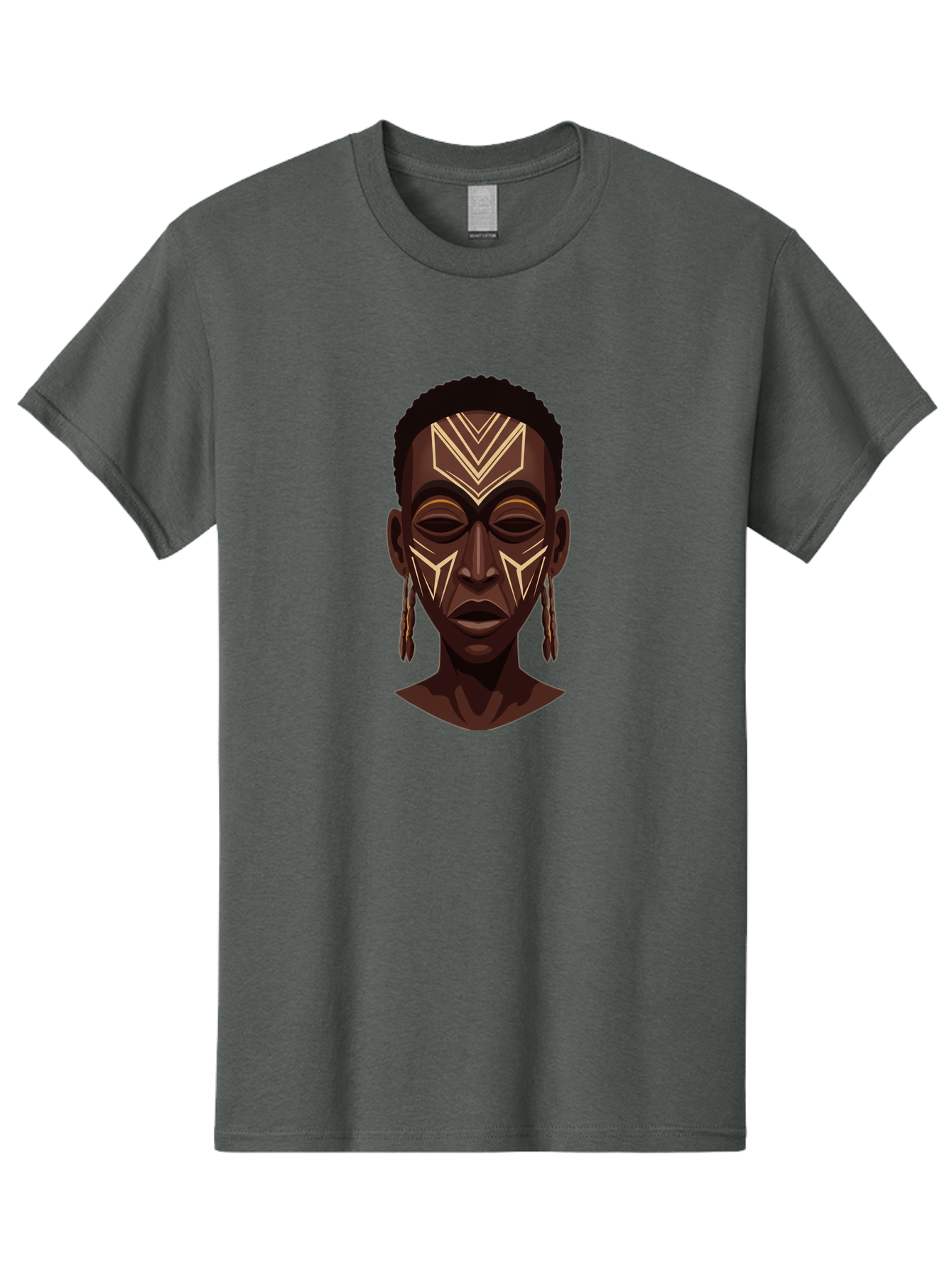African-Tribal-Portrait Men'S Graphic Tee, 100% Cotton, Comfortable Casual Summer Wear, Machine Washable, Vintage Camera, Old Camera, Antique Camera, Black Camera, Classic Photography, Photography Equipment, Nostalgic Device, Film Camera, Bal665