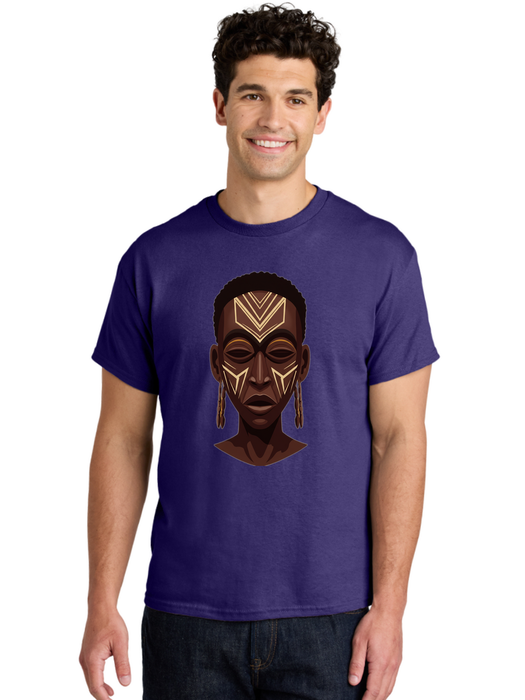 African-Tribal-Portrait Men'S Graphic Tee, 100% Cotton, Comfortable Casual Summer Wear, Machine Washable, Vintage Camera, Old Camera, Antique Camera, Black Camera, Classic Photography, Photography Equipment, Nostalgic Device, Film Camera, Bal665