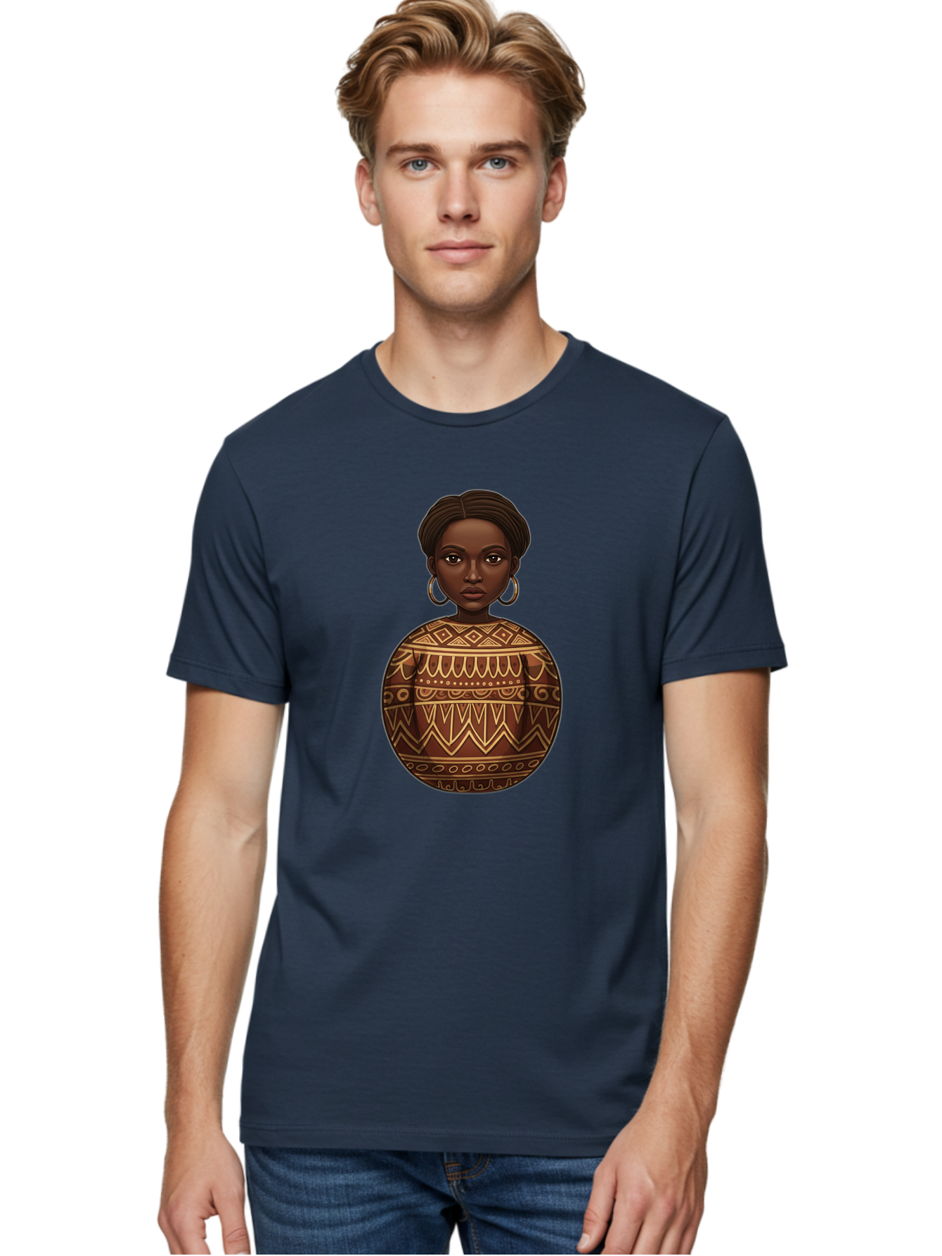 African-Woman-1 Men'S Graphic Tee, 100% Cotton, Comfortable Casual Summer Wear, Machine Washable, Vintage Camera, Old Camera, Antique Camera, Black Camera, Classic Photography, Photography Equipment, Nostalgic Device, Film Camera, Camera Art Bal666