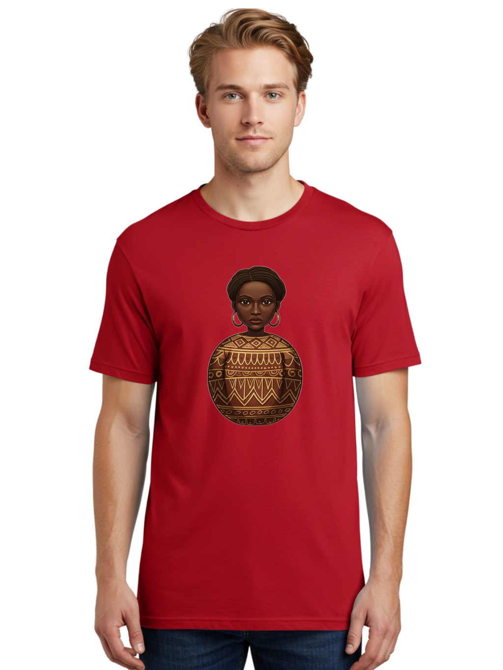 African-Woman-1 Men'S Graphic Tee, 100% Cotton, Comfortable Casual Summer Wear, Machine Washable, Vintage Camera, Old Camera, Antique Camera, Black Camera, Classic Photography, Photography Equipment, Nostalgic Device, Film Camera, Camera Art Bal666