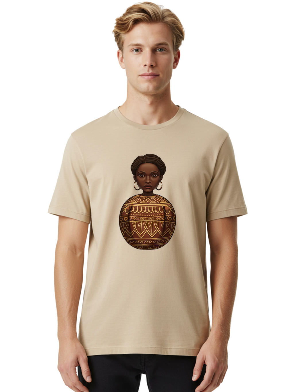 African-Woman-1 Men'S Graphic Tee, 100% Cotton, Comfortable Casual Summer Wear, Machine Washable, Vintage Camera, Old Camera, Antique Camera, Black Camera, Classic Photography, Photography Equipment, Nostalgic Device, Film Camera, Camera Art Bal666
