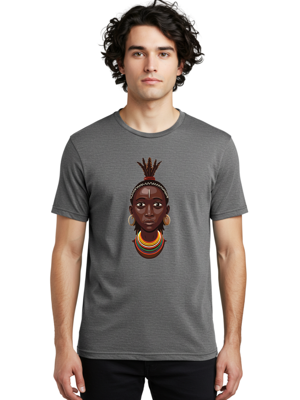 African-Woman-Portrait Men'S Graphic Tee, 100% Cotton, Comfortable Casual Summer Wear, Machine Washable, Vintage Camera, Old Camera, Antique Camera, Black Camera, Classic Photography, Photography Equipment, Nostalgic Device, Film Camera, Bal667