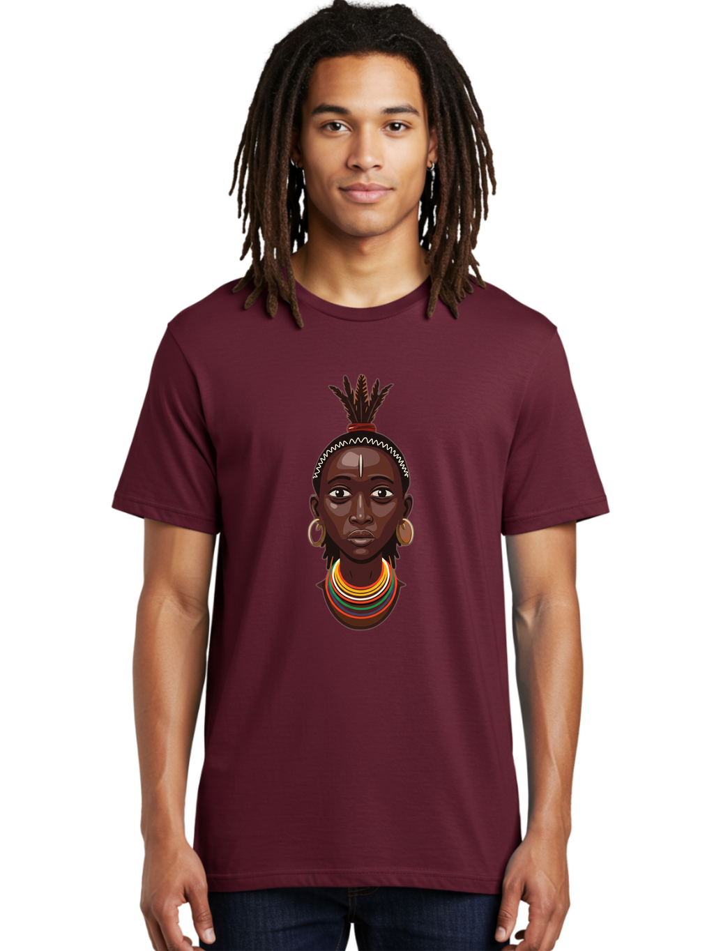 African-Woman-Portrait Men'S Graphic Tee, 100% Cotton, Comfortable Casual Summer Wear, Machine Washable, Vintage Camera, Old Camera, Antique Camera, Black Camera, Classic Photography, Photography Equipment, Nostalgic Device, Film Camera, Bal667