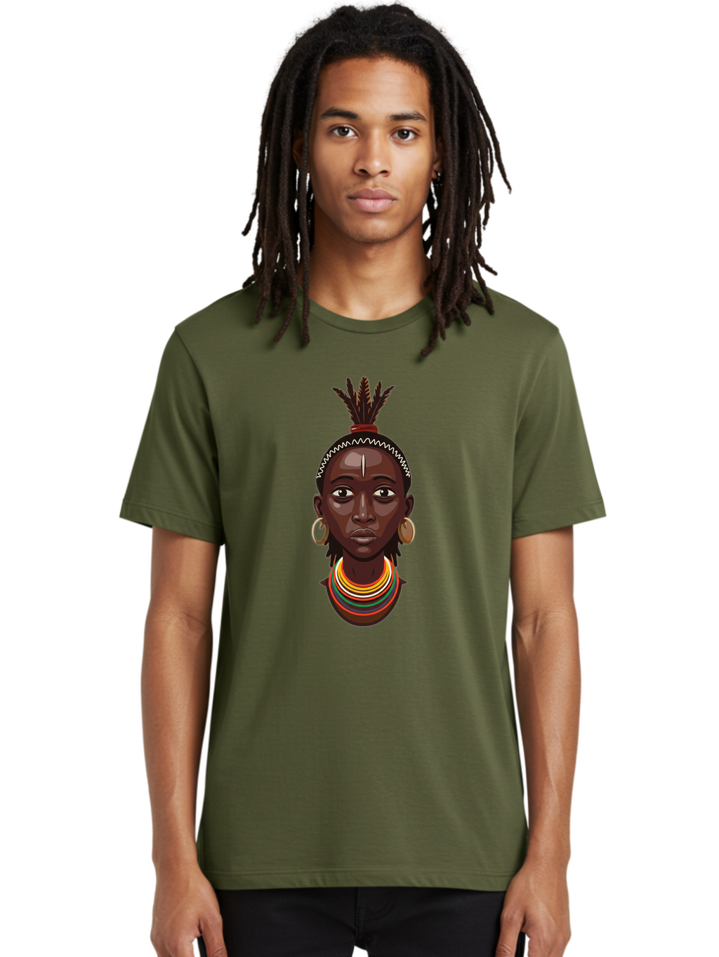African-Woman-Portrait Men'S Graphic Tee, 100% Cotton, Comfortable Casual Summer Wear, Machine Washable, Vintage Camera, Old Camera, Antique Camera, Black Camera, Classic Photography, Photography Equipment, Nostalgic Device, Film Camera, Bal667