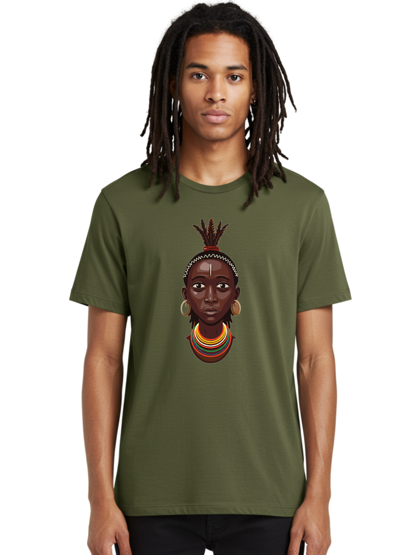 African-Woman-Portrait Men'S Graphic Tee, 100% Cotton, Comfortable Casual Summer Wear, Machine Washable, Vintage Camera, Old Camera, Antique Camera, Black Camera, Classic Photography, Photography Equipment, Nostalgic Device, Film Camera, Bal667
