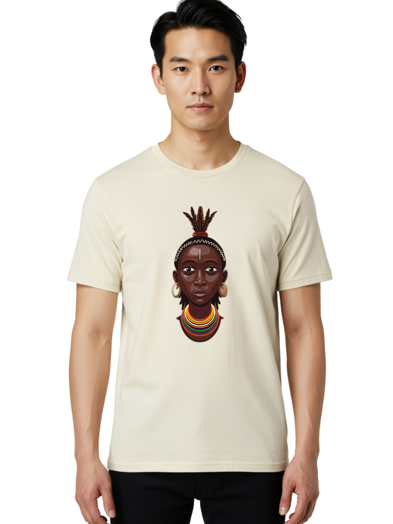 African-Woman-Portrait Men'S Graphic Tee, 100% Cotton, Comfortable Casual Summer Wear, Machine Washable, Vintage Camera, Old Camera, Antique Camera, Black Camera, Classic Photography, Photography Equipment, Nostalgic Device, Film Camera, Bal667