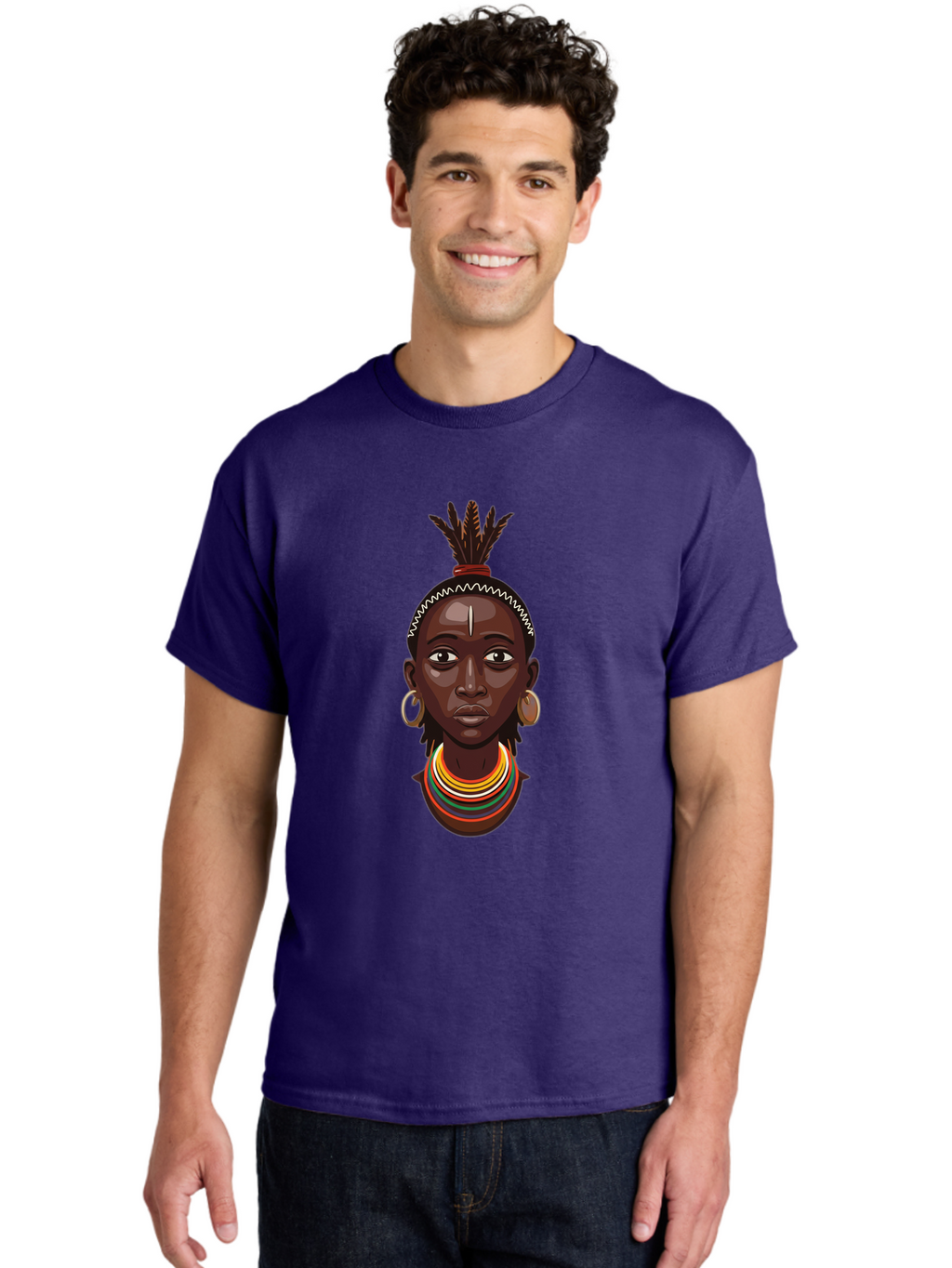 African-Woman-Portrait Men'S Graphic Tee, 100% Cotton, Comfortable Casual Summer Wear, Machine Washable, Vintage Camera, Old Camera, Antique Camera, Black Camera, Classic Photography, Photography Equipment, Nostalgic Device, Film Camera, Bal667
