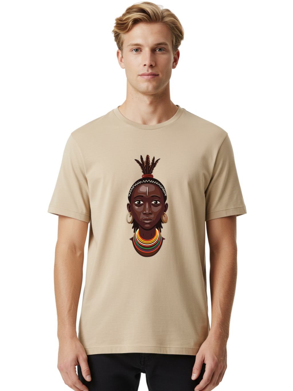 African-Woman-Portrait Men'S Graphic Tee, 100% Cotton, Comfortable Casual Summer Wear, Machine Washable, Vintage Camera, Old Camera, Antique Camera, Black Camera, Classic Photography, Photography Equipment, Nostalgic Device, Film Camera, Bal667