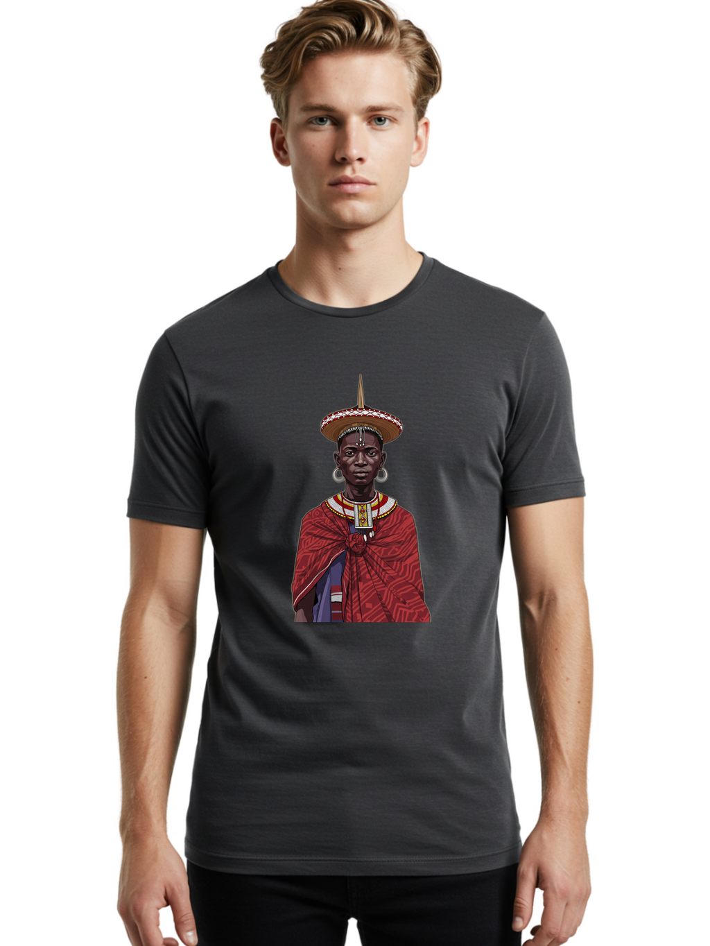 African-Woman Men'S Graphic Tee, 100% Cotton, Comfortable Casual Summer Wear, Machine Washable, Vintage Camera, Old Camera, Antique Camera, Black Camera, Classic Photography, Photography Equipment, Nostalgic Device, Film Camera, Camera Art Bal668