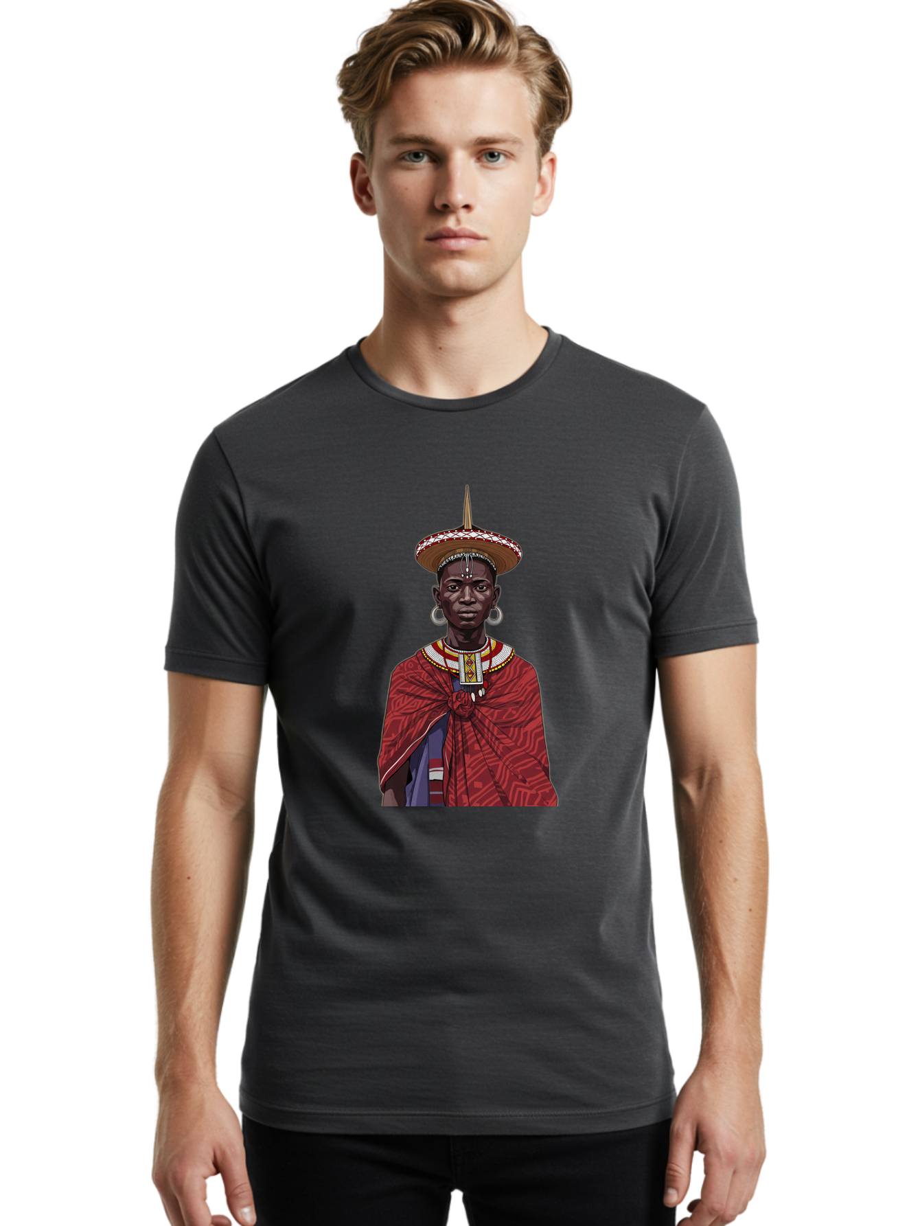 African-Woman Men'S Graphic Tee, 100% Cotton, Comfortable Casual Summer Wear, Machine Washable, Vintage Camera, Old Camera, Antique Camera, Black Camera, Classic Photography, Photography Equipment, Nostalgic Device, Film Camera, Camera Art Bal668