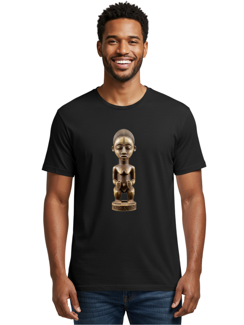 African-Wooden-Statue Men'S Graphic Tee, 100% Cotton, Comfortable Casual Summer Wear, Machine Washable, Vintage Camera, Old Camera, Antique Camera, Black Camera, Classic Photography, Photography Equipment, Nostalgic Device, Film Camera, Bal669