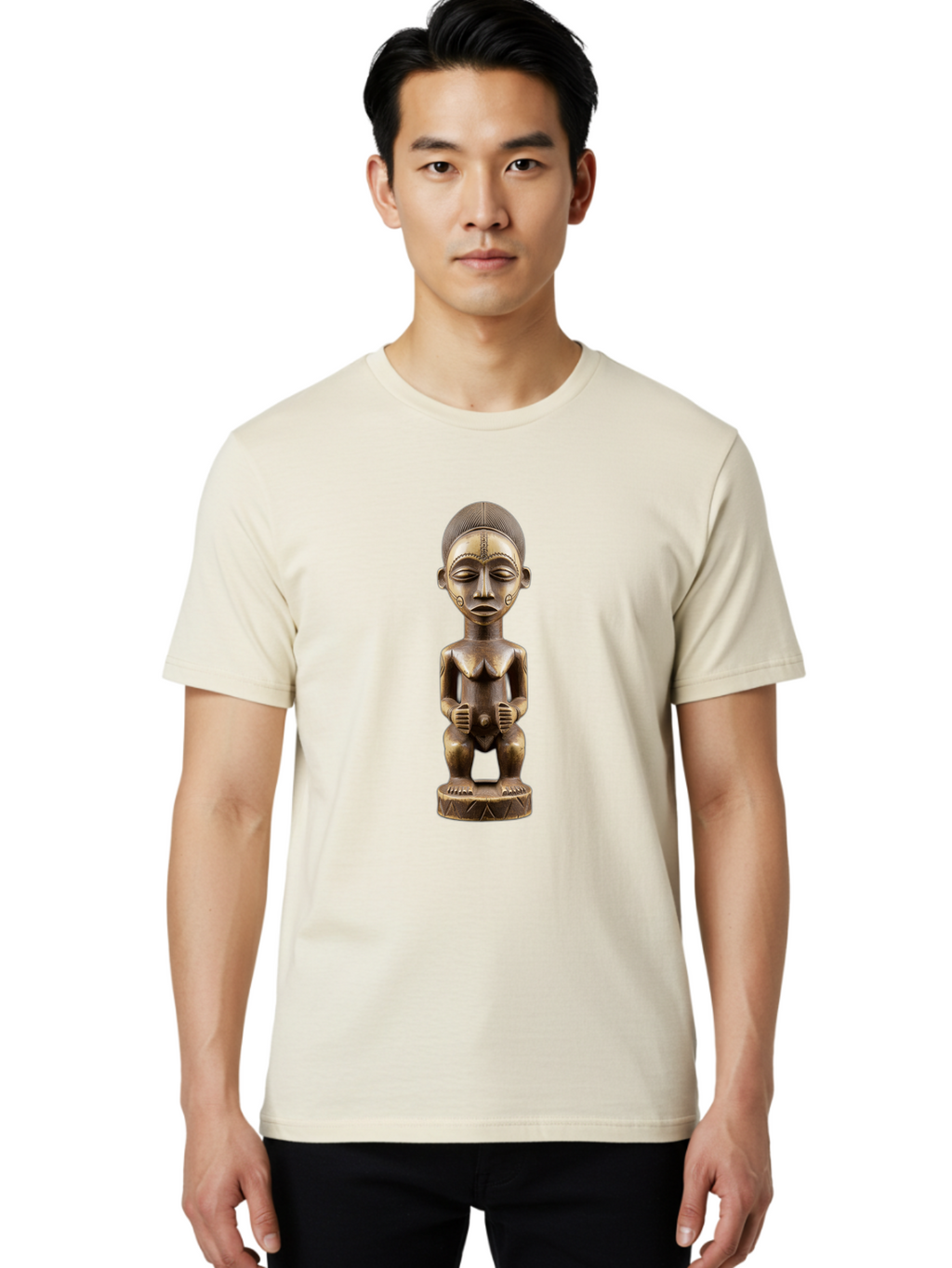 African-Wooden-Statue Men'S Graphic Tee, 100% Cotton, Comfortable Casual Summer Wear, Machine Washable, Vintage Camera, Old Camera, Antique Camera, Black Camera, Classic Photography, Photography Equipment, Nostalgic Device, Film Camera, Bal669