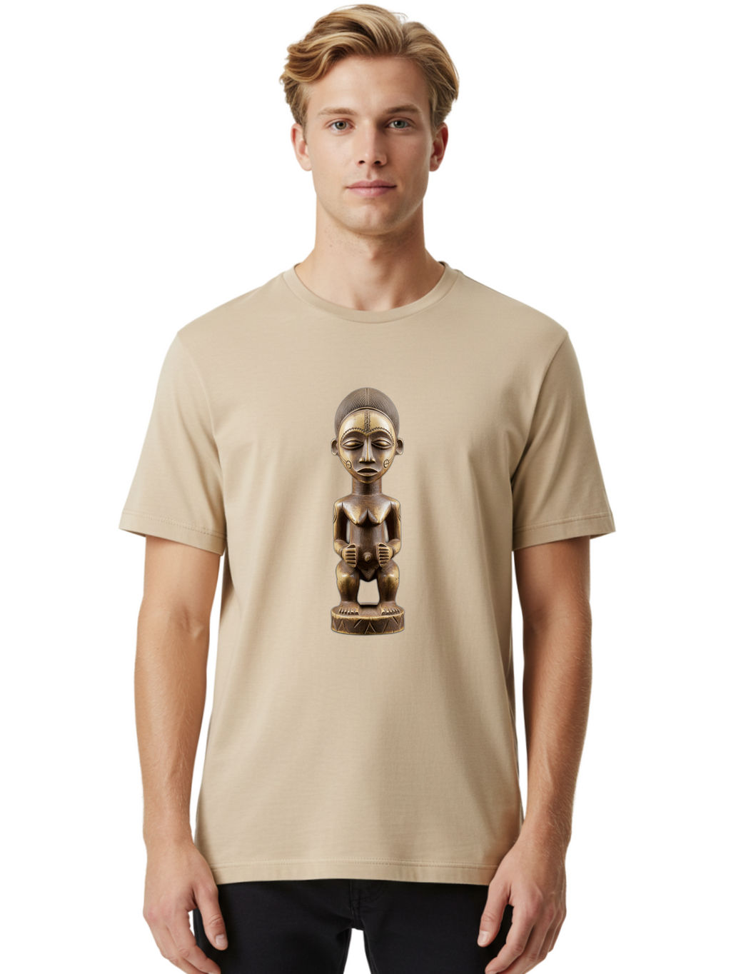 African-Wooden-Statue Men'S Graphic Tee, 100% Cotton, Comfortable Casual Summer Wear, Machine Washable, Vintage Camera, Old Camera, Antique Camera, Black Camera, Classic Photography, Photography Equipment, Nostalgic Device, Film Camera, Bal669