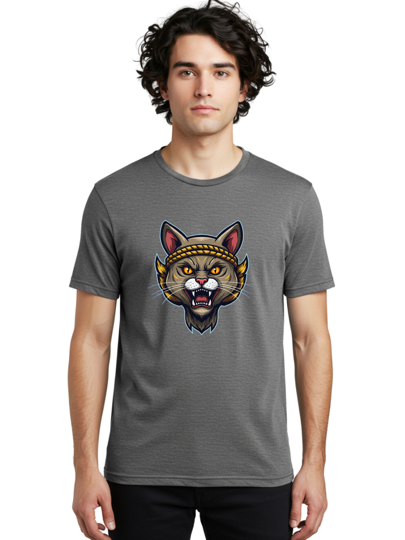 Aggressive-Cat-Head Men'S Graphic Tee, 100% Cotton, Comfortable Casual Summer Wear, Machine Washable, Vintage Camera, Old Camera, Antique Camera, Black Camera, Classic Photography, Photography Equipment, Nostalgic Device, Film Camera, Bal671