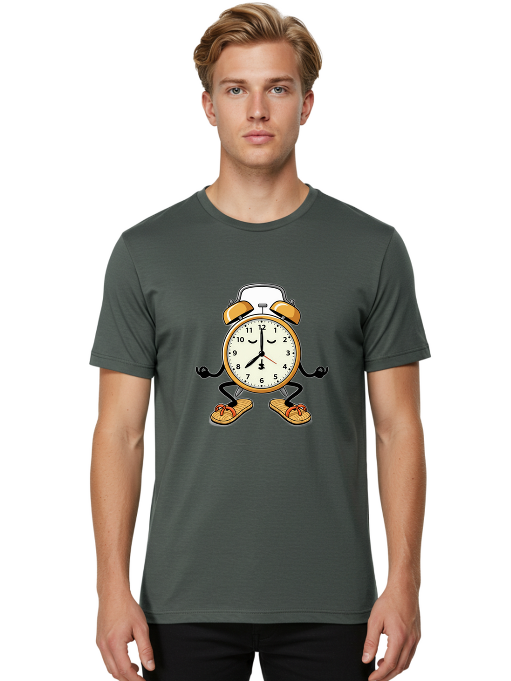 Alarm-Clock-Character Men'S Graphic Tee, 100% Cotton, Comfortable Casual Summer Wear, Machine Washable, Vintage Camera, Old Camera, Antique Camera, Black Camera, Classic Photography, Photography Equipment, Nostalgic Device, Film Camera, Bal673