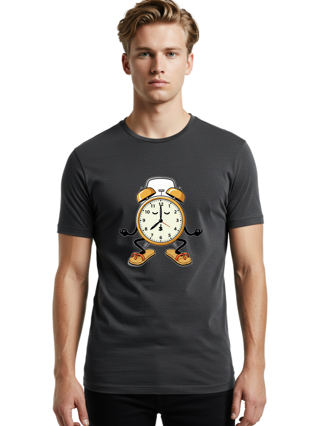 Alarm-Clock-Character Men'S Graphic Tee, 100% Cotton, Comfortable Casual Summer Wear, Machine Washable, Vintage Camera, Old Camera, Antique Camera, Black Camera, Classic Photography, Photography Equipment, Nostalgic Device, Film Camera, Bal673