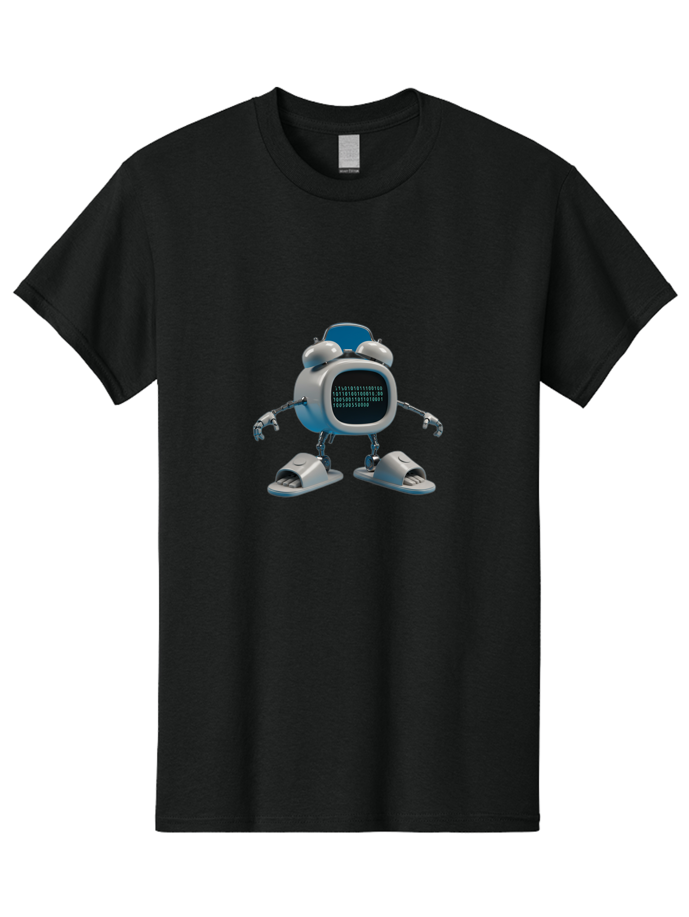 Alarm-Clock-Robot Men'S Graphic Tee, 100% Cotton, Comfortable Casual Summer Wear, Machine Washable, Vintage Camera, Old Camera, Antique Camera, Black Camera, Classic Photography, Photography Equipment, Nostalgic Device, Film Camera, Camera Art Bal674