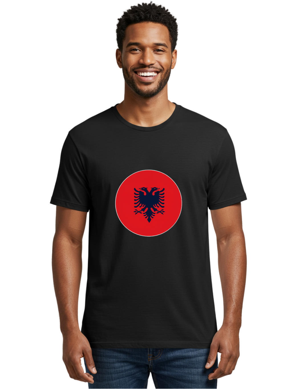 Albanian-Double-Headed-Eagle Men'S Graphic Tee, 100% Cotton, Comfortable Casual Summer Wear, Machine Washable, Vintage Camera, Old Camera, Antique Camera, Black Camera, Classic Photography, Photography Equipment, Nostalgic Device, Film Camera, Bal676