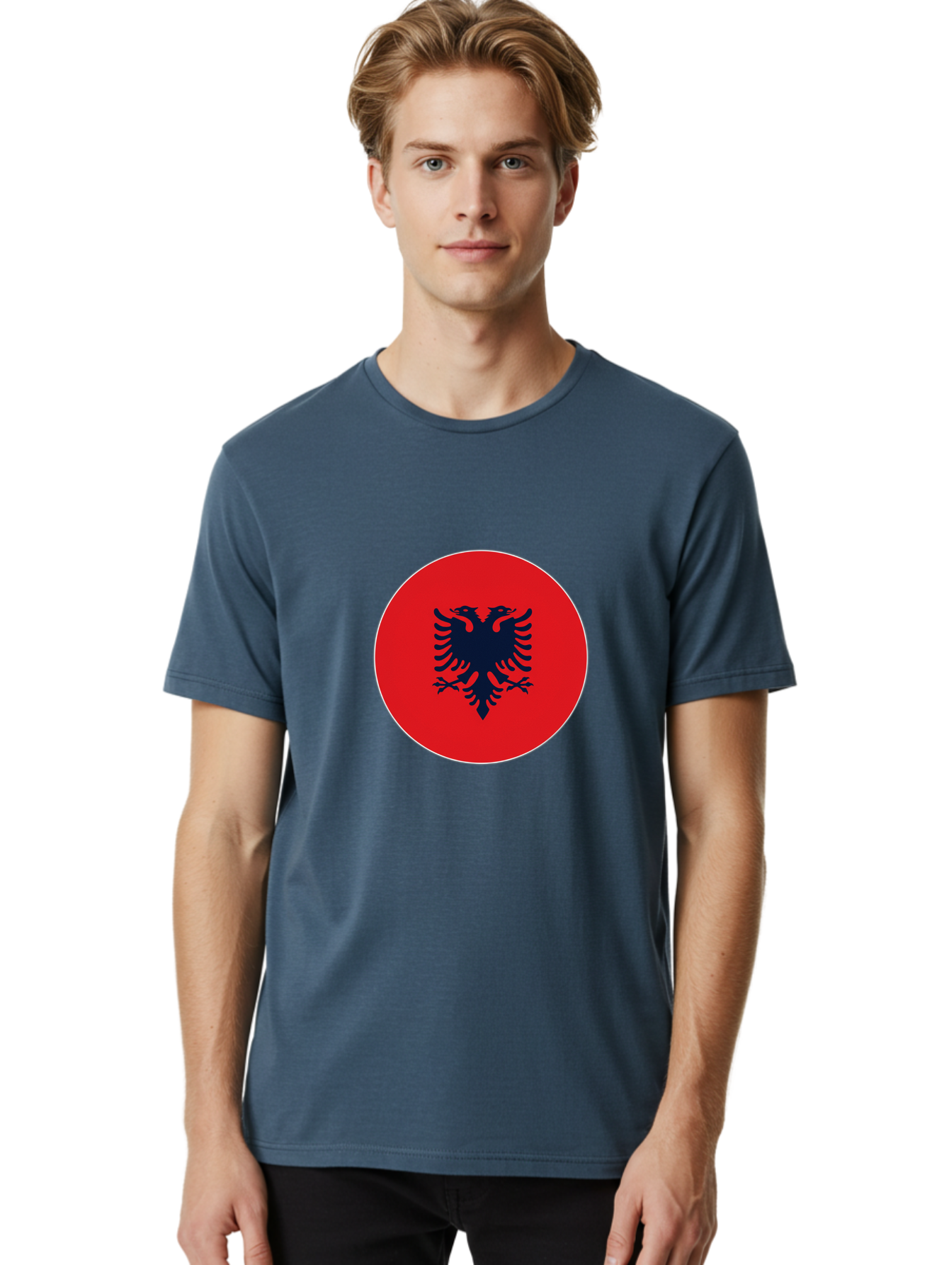 Albanian-Double-Headed-Eagle Men'S Graphic Tee, 100% Cotton, Comfortable Casual Summer Wear, Machine Washable, Vintage Camera, Old Camera, Antique Camera, Black Camera, Classic Photography, Photography Equipment, Nostalgic Device, Film Camera, Bal676