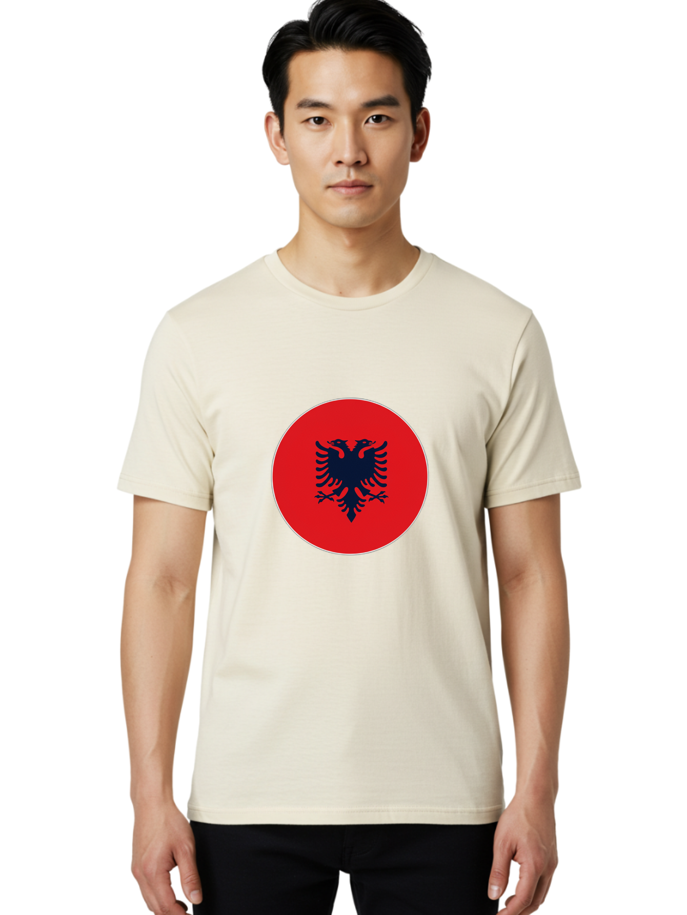 Albanian-Double-Headed-Eagle Men'S Graphic Tee, 100% Cotton, Comfortable Casual Summer Wear, Machine Washable, Vintage Camera, Old Camera, Antique Camera, Black Camera, Classic Photography, Photography Equipment, Nostalgic Device, Film Camera, Bal676