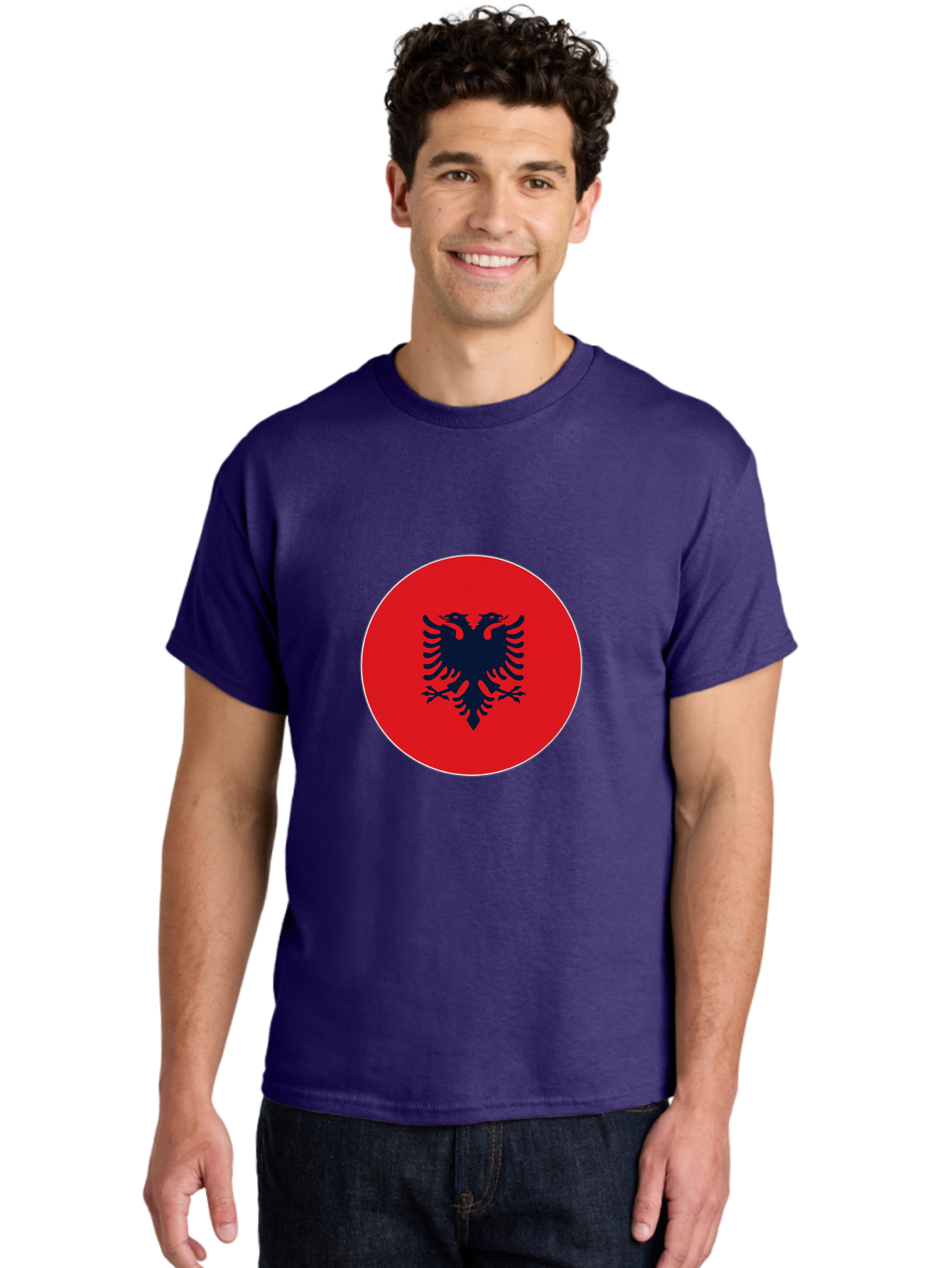 Albanian-Double-Headed-Eagle Men'S Graphic Tee, 100% Cotton, Comfortable Casual Summer Wear, Machine Washable, Vintage Camera, Old Camera, Antique Camera, Black Camera, Classic Photography, Photography Equipment, Nostalgic Device, Film Camera, Bal676