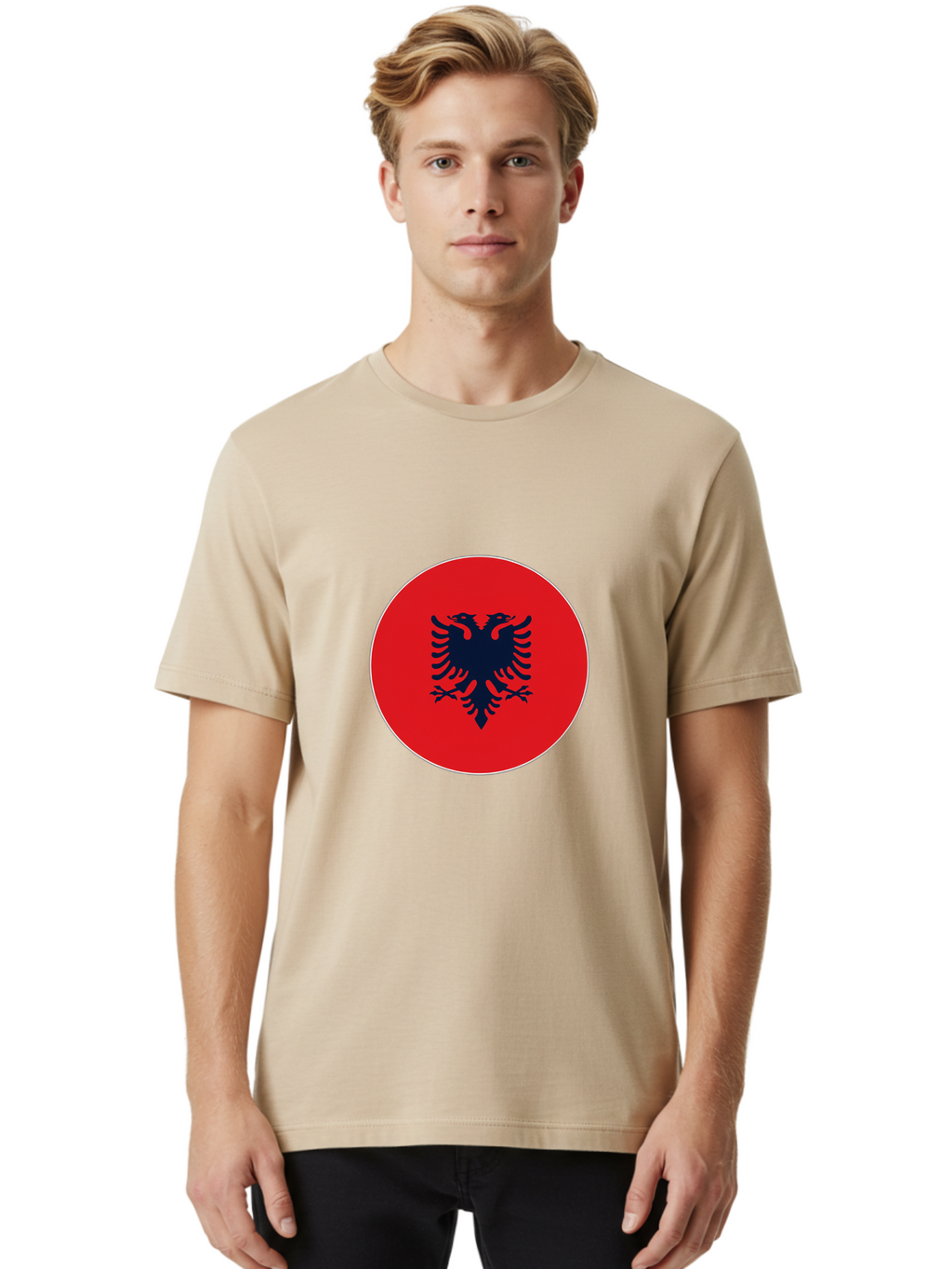 Albanian-Double-Headed-Eagle Men'S Graphic Tee, 100% Cotton, Comfortable Casual Summer Wear, Machine Washable, Vintage Camera, Old Camera, Antique Camera, Black Camera, Classic Photography, Photography Equipment, Nostalgic Device, Film Camera, Bal676