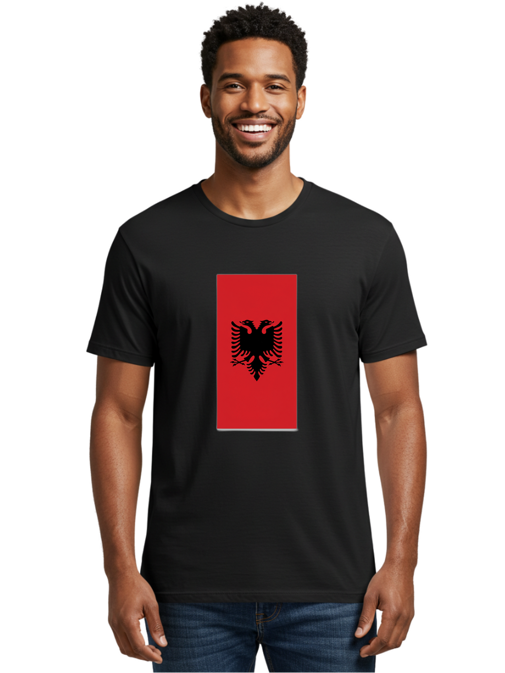 Albanian-Flag Men'S Graphic Tee, 100% Cotton, Comfortable Casual Summer Wear, Machine Washable, Vintage Camera, Old Camera, Antique Camera, Black Camera, Classic Photography, Photography Equipment, Nostalgic Device, Film Camera, Camera Art Bal677