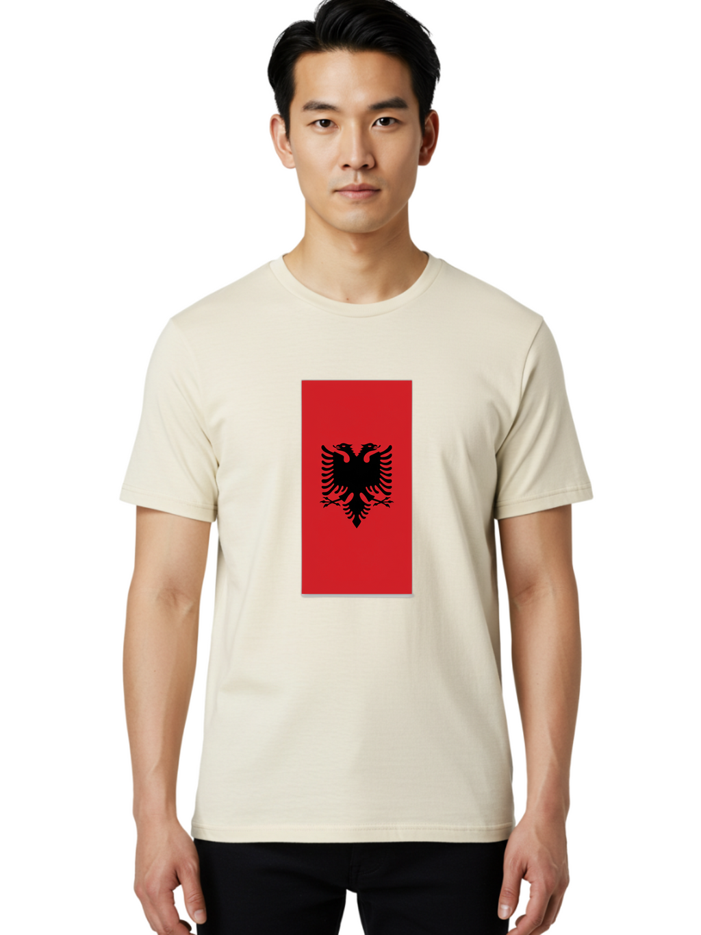 Albanian-Flag Men'S Graphic Tee, 100% Cotton, Comfortable Casual Summer Wear, Machine Washable, Vintage Camera, Old Camera, Antique Camera, Black Camera, Classic Photography, Photography Equipment, Nostalgic Device, Film Camera, Camera Art Bal677