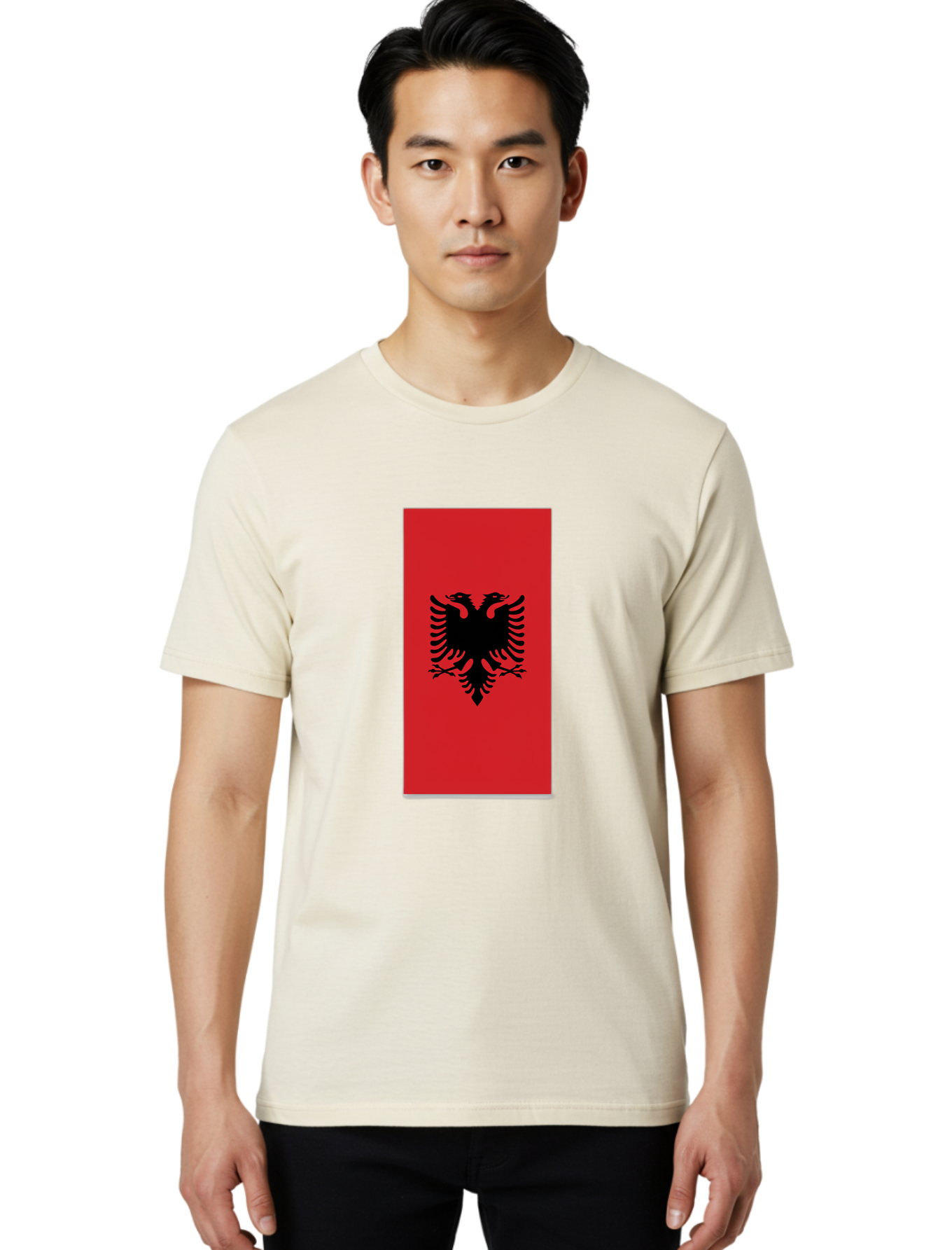 Albanian-Flag Men'S Graphic Tee, 100% Cotton, Comfortable Casual Summer Wear, Machine Washable, Vintage Camera, Old Camera, Antique Camera, Black Camera, Classic Photography, Photography Equipment, Nostalgic Device, Film Camera, Camera Art Bal677