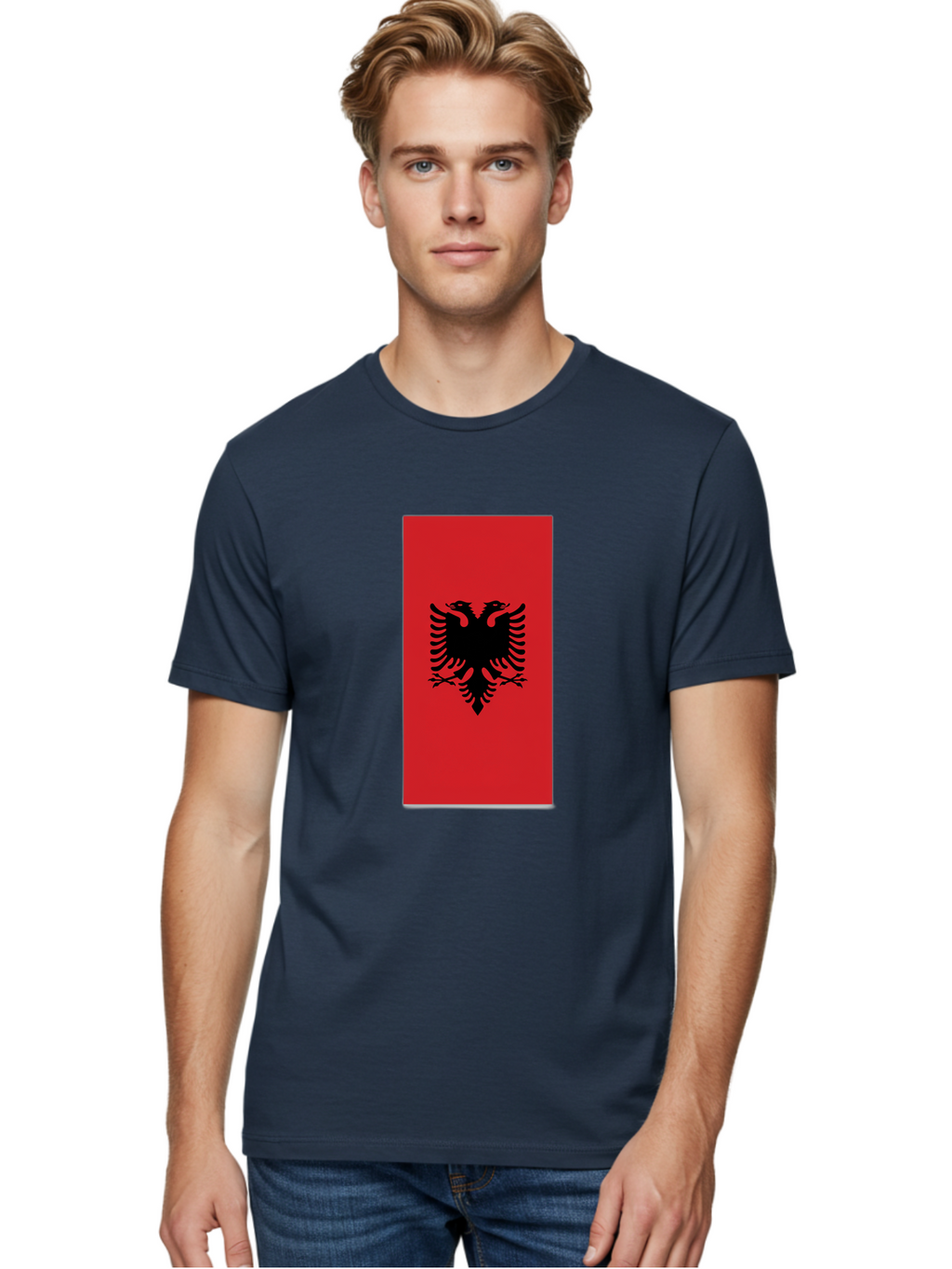 Albanian-Flag Men'S Graphic Tee, 100% Cotton, Comfortable Casual Summer Wear, Machine Washable, Vintage Camera, Old Camera, Antique Camera, Black Camera, Classic Photography, Photography Equipment, Nostalgic Device, Film Camera, Camera Art Bal677