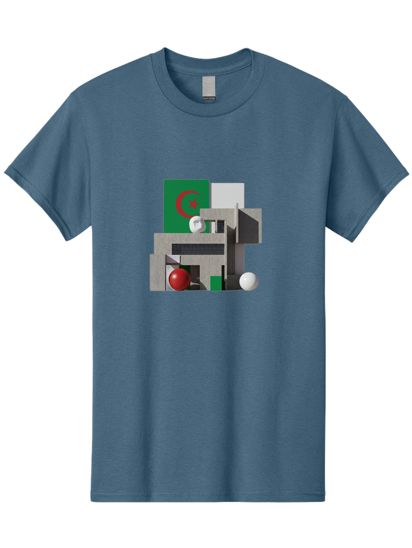 Algeria-Flag-3D-Blocks Men'S Graphic Tee, 100% Cotton, Comfortable Casual Summer Wear, Machine Washable, Vintage Camera, Old Camera, Antique Camera, Black Camera, Classic Photography, Photography Equipment, Nostalgic Device, Film Camera, Bal678