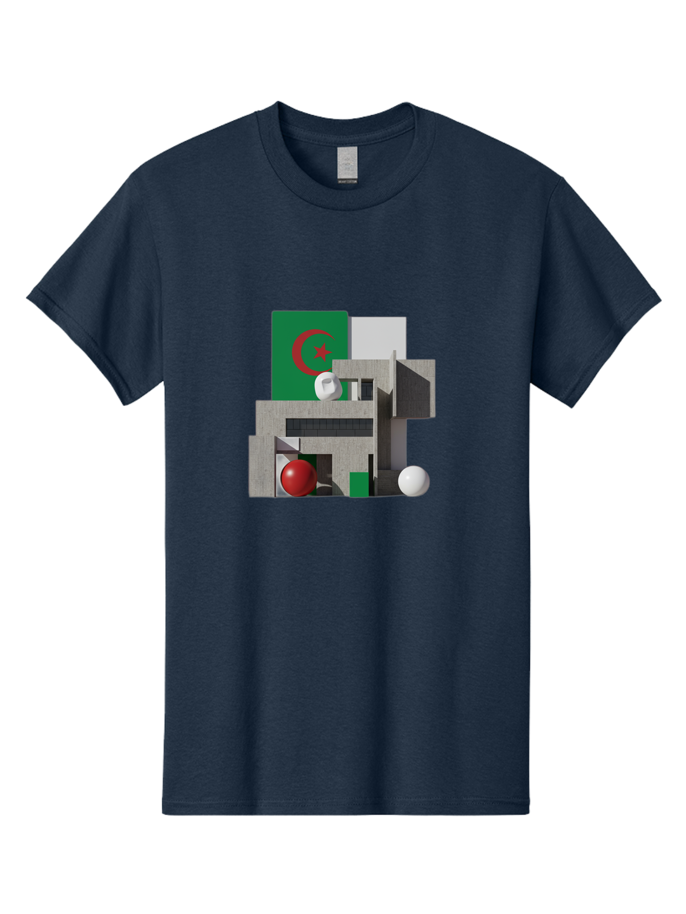 Algeria-Flag-3D-Blocks Men'S Graphic Tee, 100% Cotton, Comfortable Casual Summer Wear, Machine Washable, Vintage Camera, Old Camera, Antique Camera, Black Camera, Classic Photography, Photography Equipment, Nostalgic Device, Film Camera, Bal678