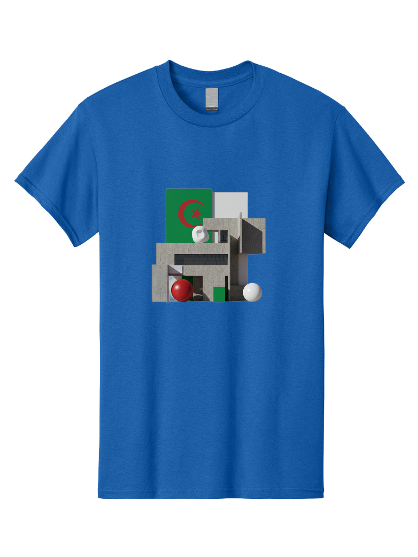 Algeria-Flag-3D-Blocks Men'S Graphic Tee, 100% Cotton, Comfortable Casual Summer Wear, Machine Washable, Vintage Camera, Old Camera, Antique Camera, Black Camera, Classic Photography, Photography Equipment, Nostalgic Device, Film Camera, Bal678