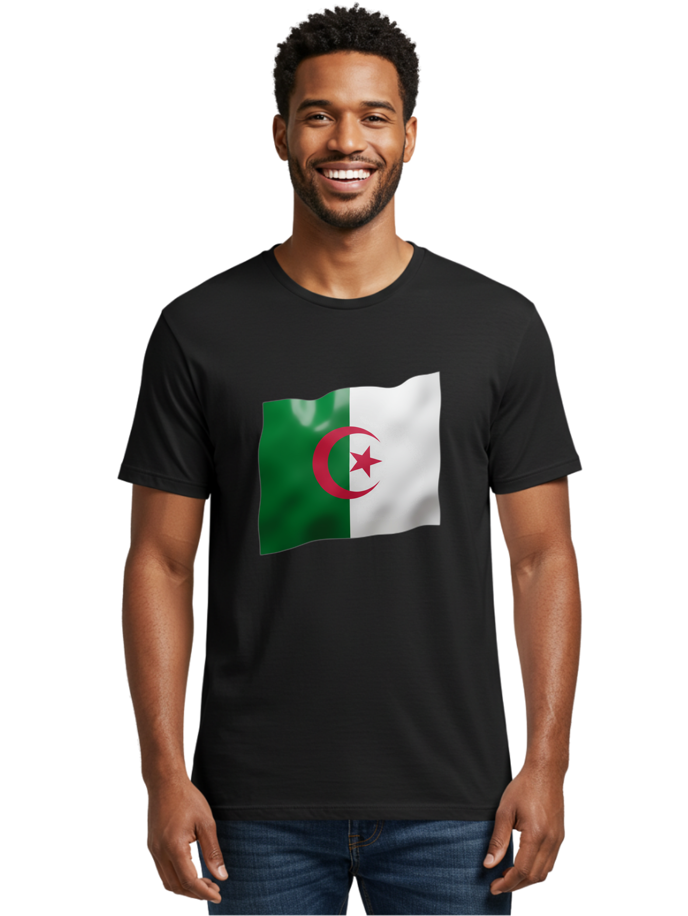 Algeria-Flag Men'S Graphic Tee, 100% Cotton, Comfortable Casual Summer Wear, Machine Washable, Vintage Camera, Old Camera, Antique Camera, Black Camera, Classic Photography, Photography Equipment, Nostalgic Device, Film Camera, Camera Art Bal680