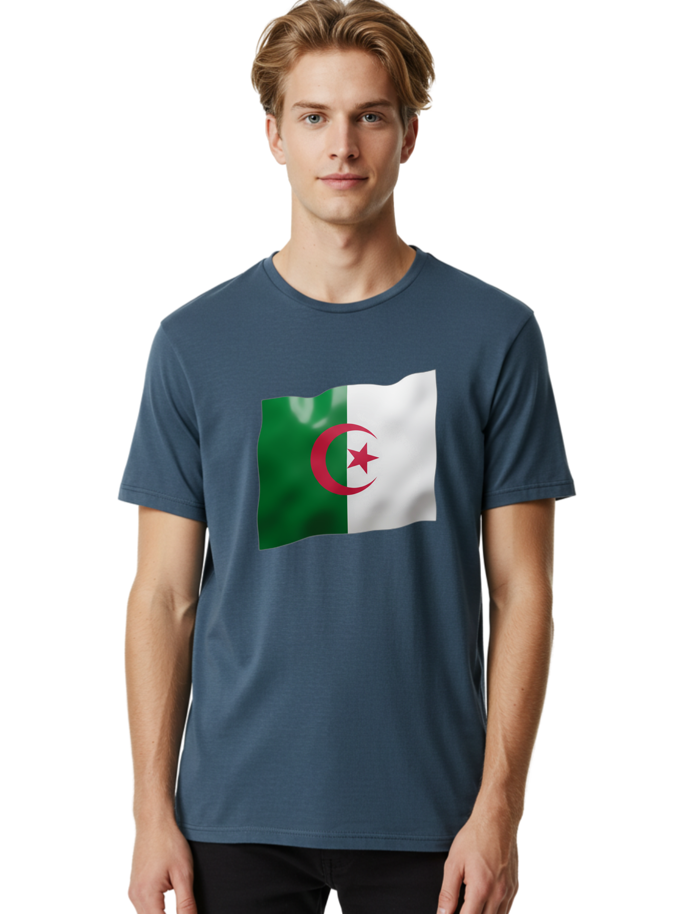 Algeria-Flag Men'S Graphic Tee, 100% Cotton, Comfortable Casual Summer Wear, Machine Washable, Vintage Camera, Old Camera, Antique Camera, Black Camera, Classic Photography, Photography Equipment, Nostalgic Device, Film Camera, Camera Art Bal680
