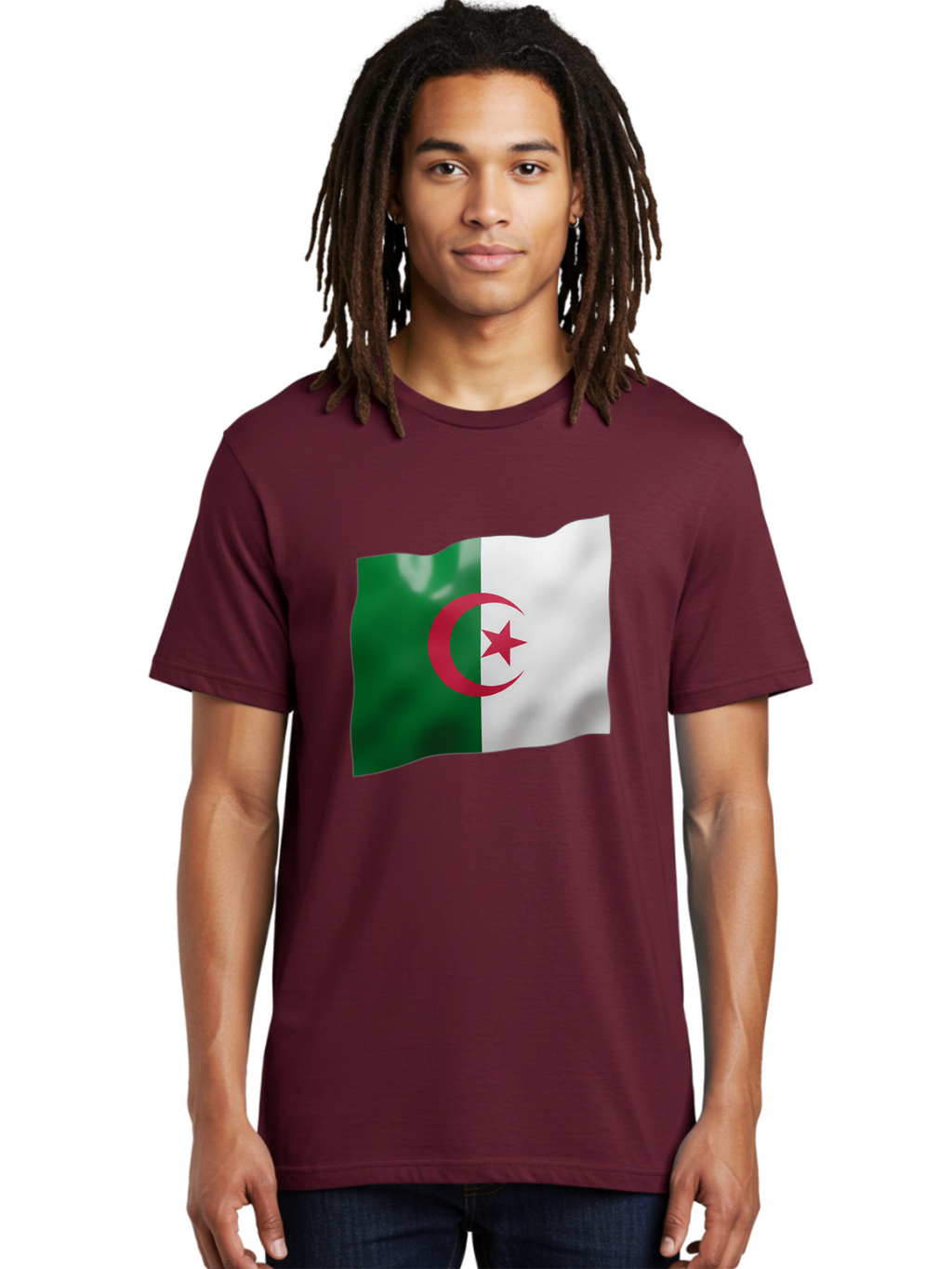 Algeria-Flag Men'S Graphic Tee, 100% Cotton, Comfortable Casual Summer Wear, Machine Washable, Vintage Camera, Old Camera, Antique Camera, Black Camera, Classic Photography, Photography Equipment, Nostalgic Device, Film Camera, Camera Art Bal680