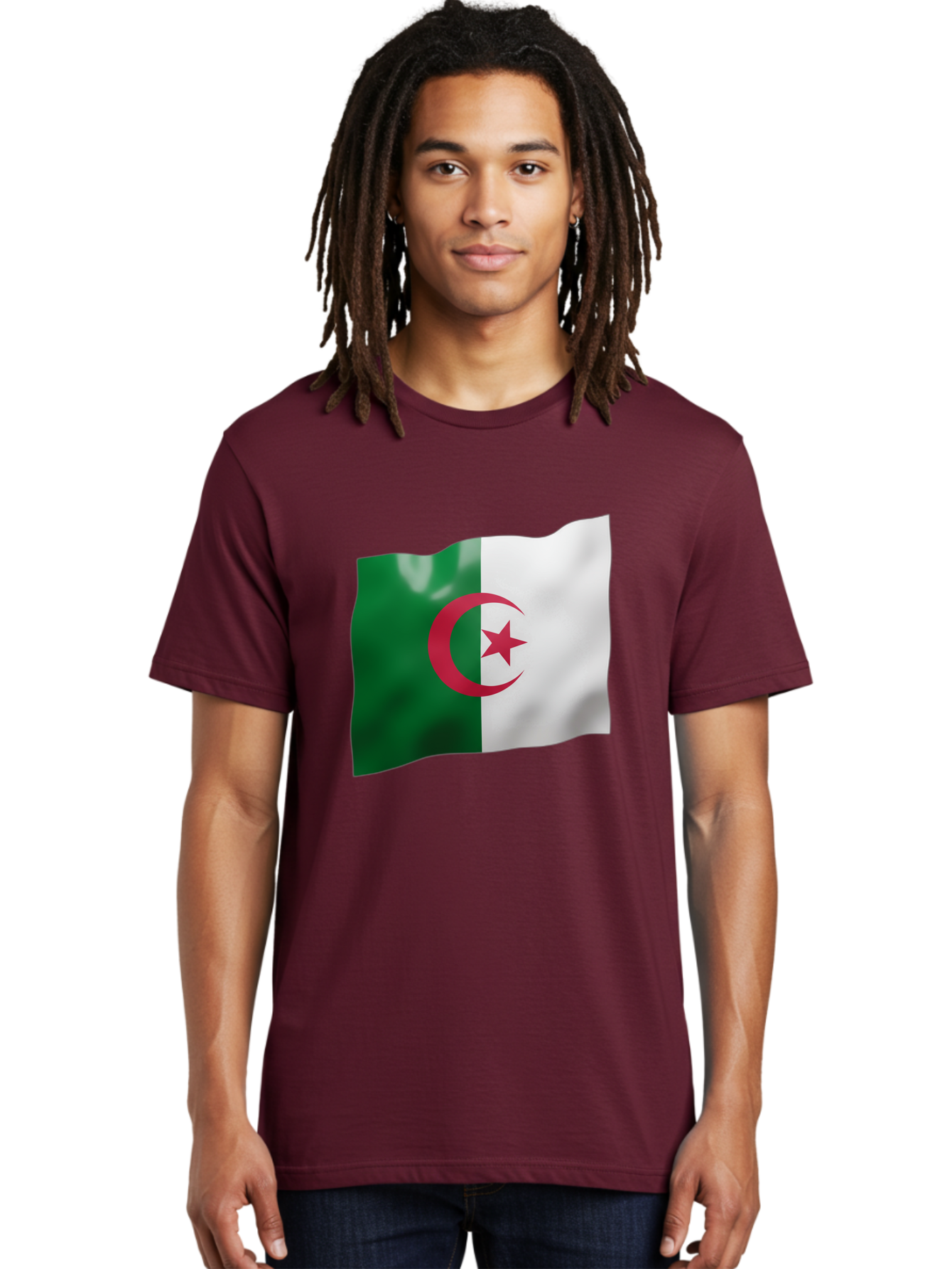 Algeria-Flag Men'S Graphic Tee, 100% Cotton, Comfortable Casual Summer Wear, Machine Washable, Vintage Camera, Old Camera, Antique Camera, Black Camera, Classic Photography, Photography Equipment, Nostalgic Device, Film Camera, Camera Art Bal680