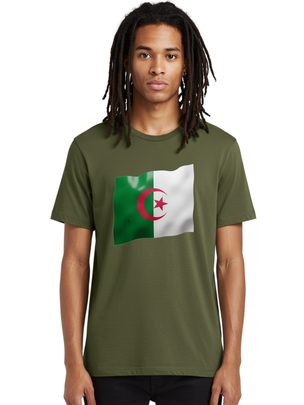 Algeria-Flag Men'S Graphic Tee, 100% Cotton, Comfortable Casual Summer Wear, Machine Washable, Vintage Camera, Old Camera, Antique Camera, Black Camera, Classic Photography, Photography Equipment, Nostalgic Device, Film Camera, Camera Art Bal680