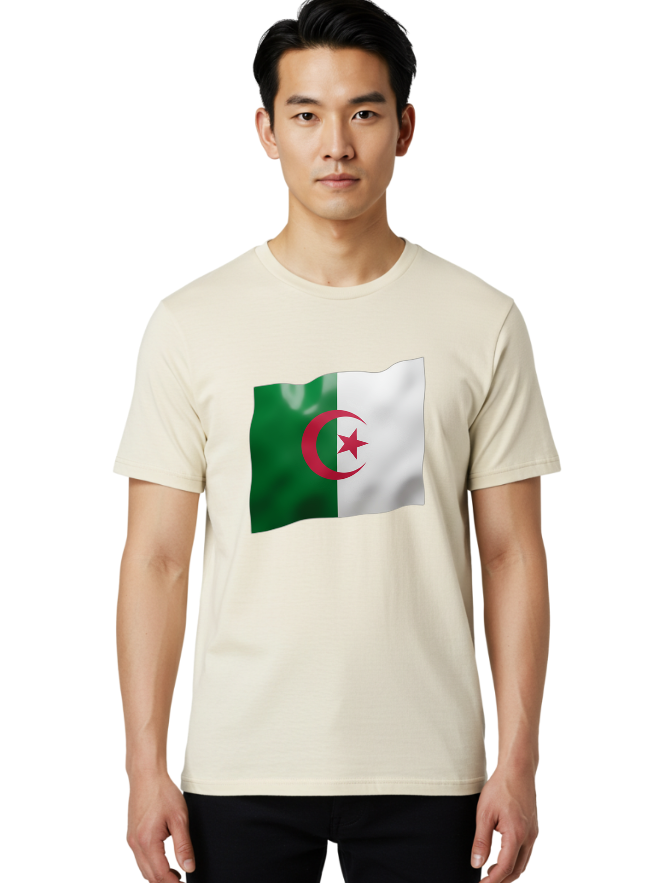 Algeria-Flag Men'S Graphic Tee, 100% Cotton, Comfortable Casual Summer Wear, Machine Washable, Vintage Camera, Old Camera, Antique Camera, Black Camera, Classic Photography, Photography Equipment, Nostalgic Device, Film Camera, Camera Art Bal680