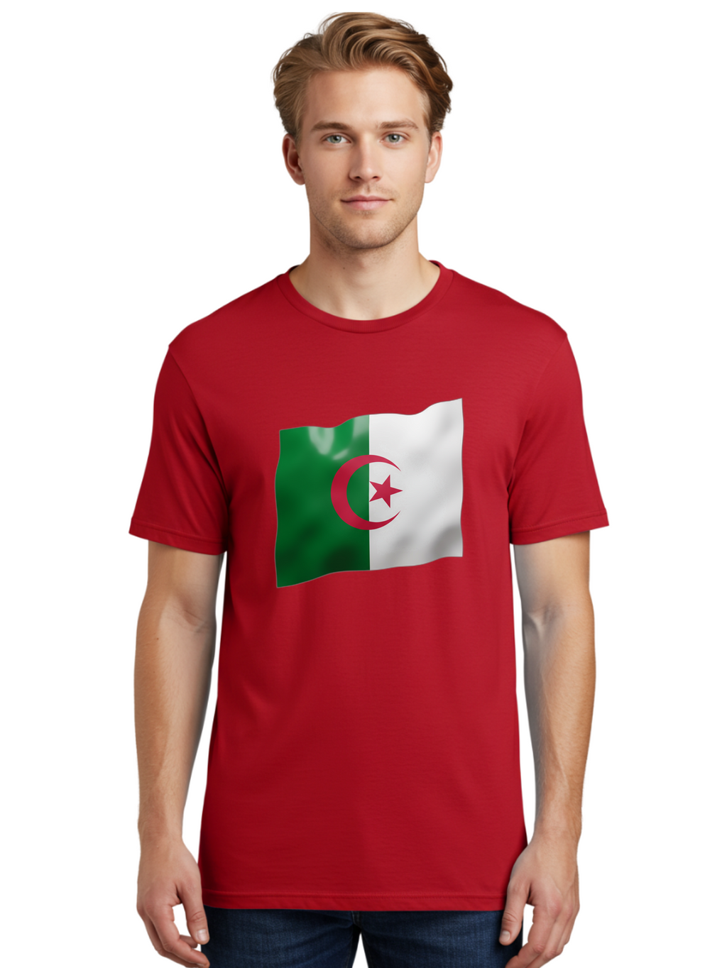 Algeria-Flag Men'S Graphic Tee, 100% Cotton, Comfortable Casual Summer Wear, Machine Washable, Vintage Camera, Old Camera, Antique Camera, Black Camera, Classic Photography, Photography Equipment, Nostalgic Device, Film Camera, Camera Art Bal680