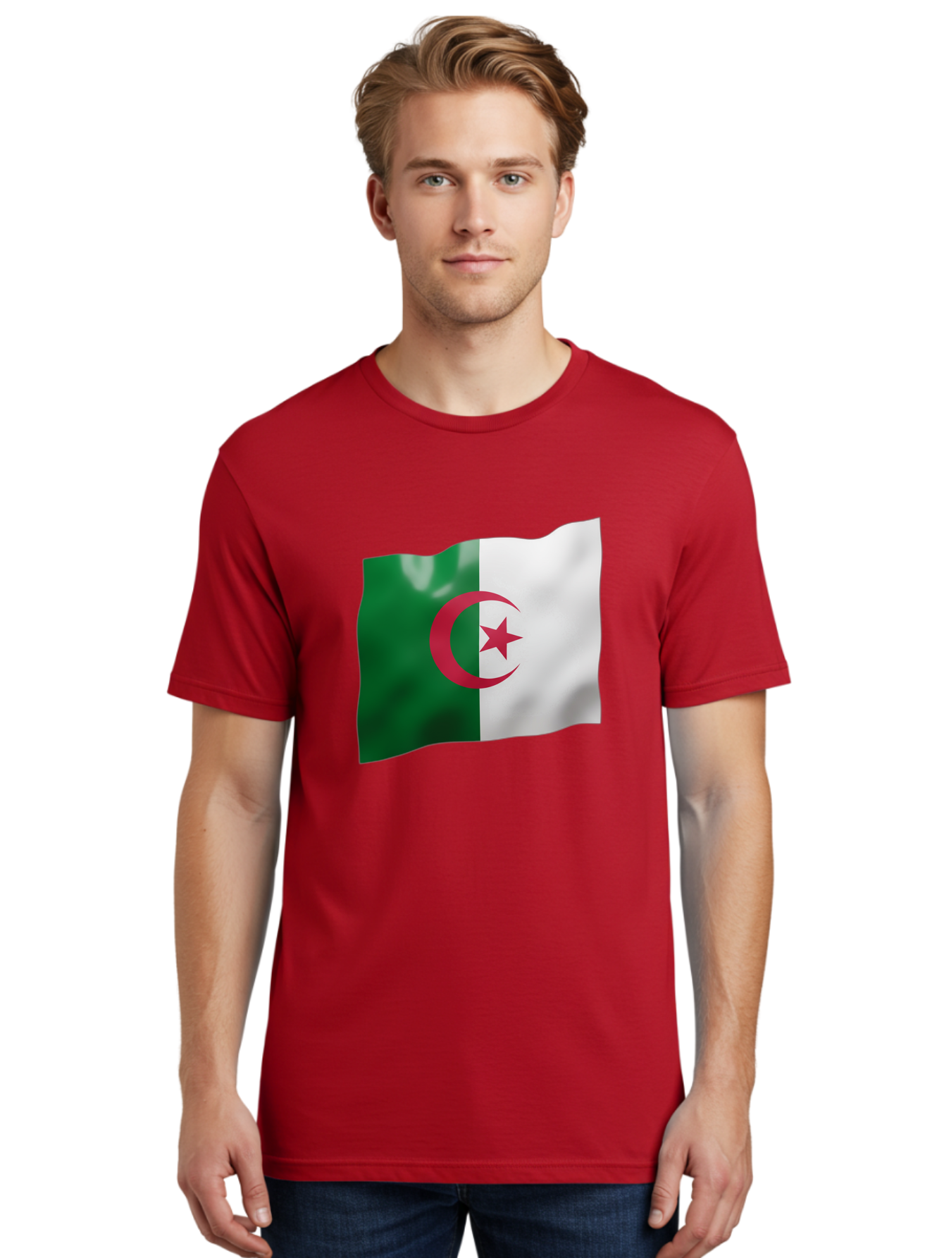 Algeria-Flag Men'S Graphic Tee, 100% Cotton, Comfortable Casual Summer Wear, Machine Washable, Vintage Camera, Old Camera, Antique Camera, Black Camera, Classic Photography, Photography Equipment, Nostalgic Device, Film Camera, Camera Art Bal680
