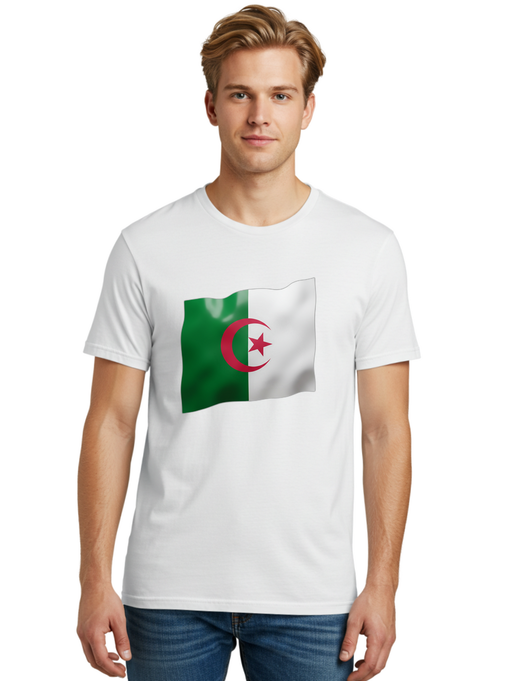Algeria-Flag Men'S Graphic Tee, 100% Cotton, Comfortable Casual Summer Wear, Machine Washable, Vintage Camera, Old Camera, Antique Camera, Black Camera, Classic Photography, Photography Equipment, Nostalgic Device, Film Camera, Camera Art Bal680