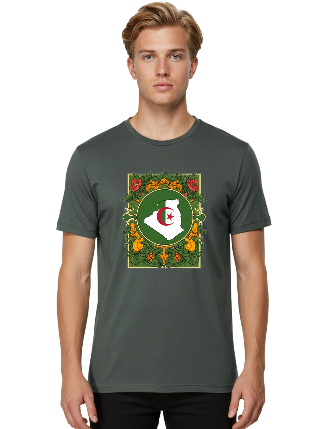 Algeria-Map Men'S Graphic Tee, 100% Cotton, Comfortable Casual Summer Wear, Machine Washable, Vintage Camera, Old Camera, Antique Camera, Black Camera, Classic Photography, Photography Equipment, Nostalgic Device, Film Camera, Camera Art Bal681