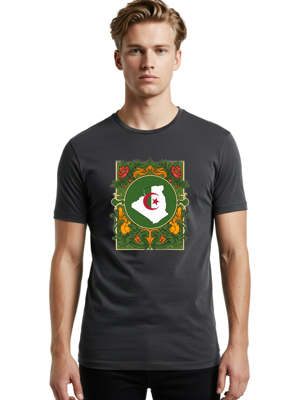 Algeria-Map Men'S Graphic Tee, 100% Cotton, Comfortable Casual Summer Wear, Machine Washable, Vintage Camera, Old Camera, Antique Camera, Black Camera, Classic Photography, Photography Equipment, Nostalgic Device, Film Camera, Camera Art Bal681