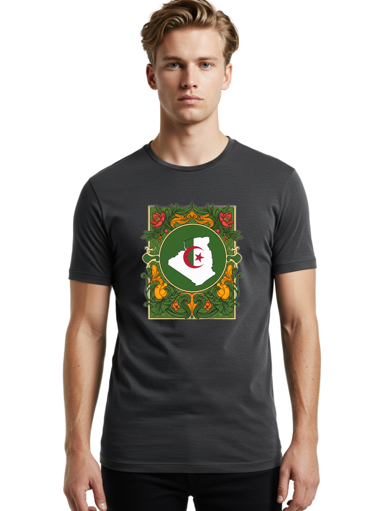 Algeria-Map Men'S Graphic Tee, 100% Cotton, Comfortable Casual Summer Wear, Machine Washable, Vintage Camera, Old Camera, Antique Camera, Black Camera, Classic Photography, Photography Equipment, Nostalgic Device, Film Camera, Camera Art Bal681