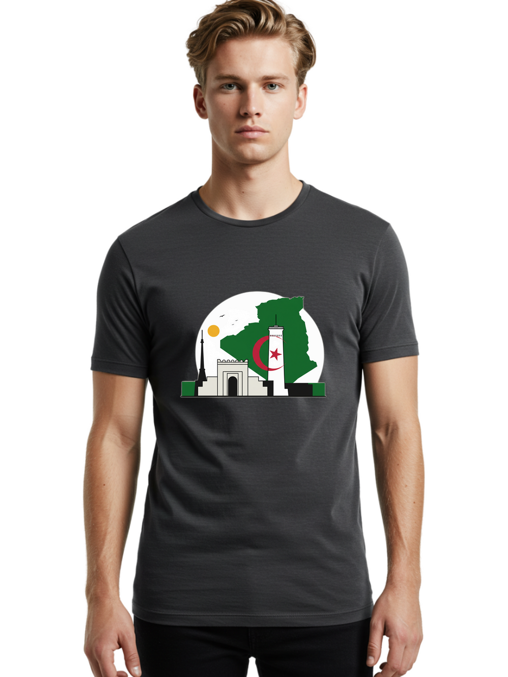 Algeria Men'S Graphic Tee, 100% Cotton, Comfortable Casual Summer Wear, Machine Washable, Vintage Camera, Old Camera, Antique Camera, Black Camera, Classic Photography, Photography Equipment, Nostalgic Device, Film Camera, Camera Art Bal682