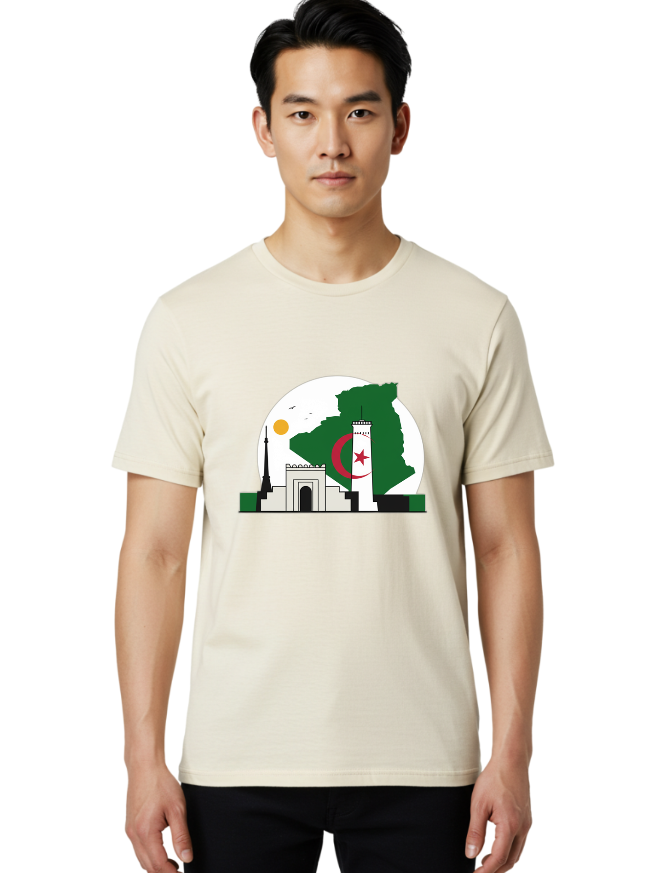 Algeria Men'S Graphic Tee, 100% Cotton, Comfortable Casual Summer Wear, Machine Washable, Vintage Camera, Old Camera, Antique Camera, Black Camera, Classic Photography, Photography Equipment, Nostalgic Device, Film Camera, Camera Art Bal682
