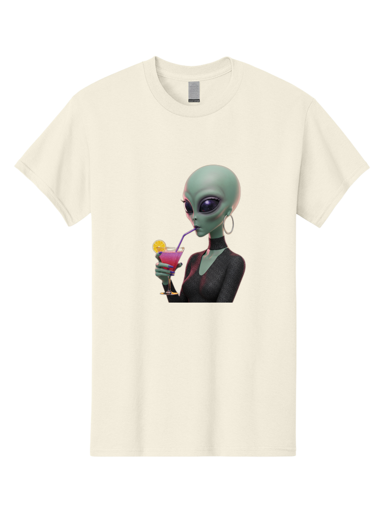 Alien-Drinking-Cocktail Men'S Graphic Tee, 100% Cotton, Comfortable Casual Summer Wear, Machine Washable, Vintage Camera, Old Camera, Antique Camera, Black Camera, Classic Photography, Photography Equipment, Nostalgic Device, Film Camera, Bal685