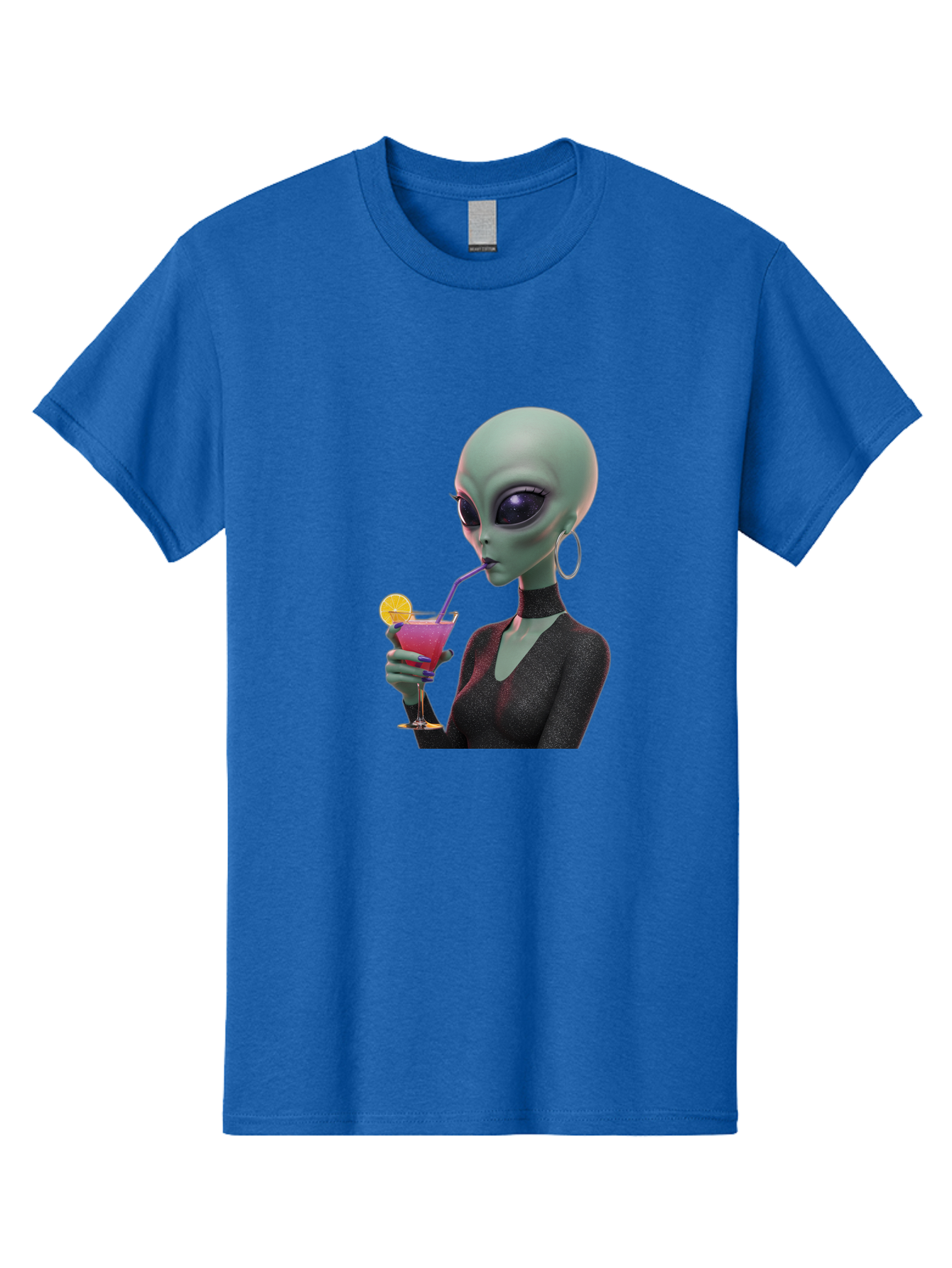 Alien-Drinking-Cocktail Men'S Graphic Tee, 100% Cotton, Comfortable Casual Summer Wear, Machine Washable, Vintage Camera, Old Camera, Antique Camera, Black Camera, Classic Photography, Photography Equipment, Nostalgic Device, Film Camera, Bal685