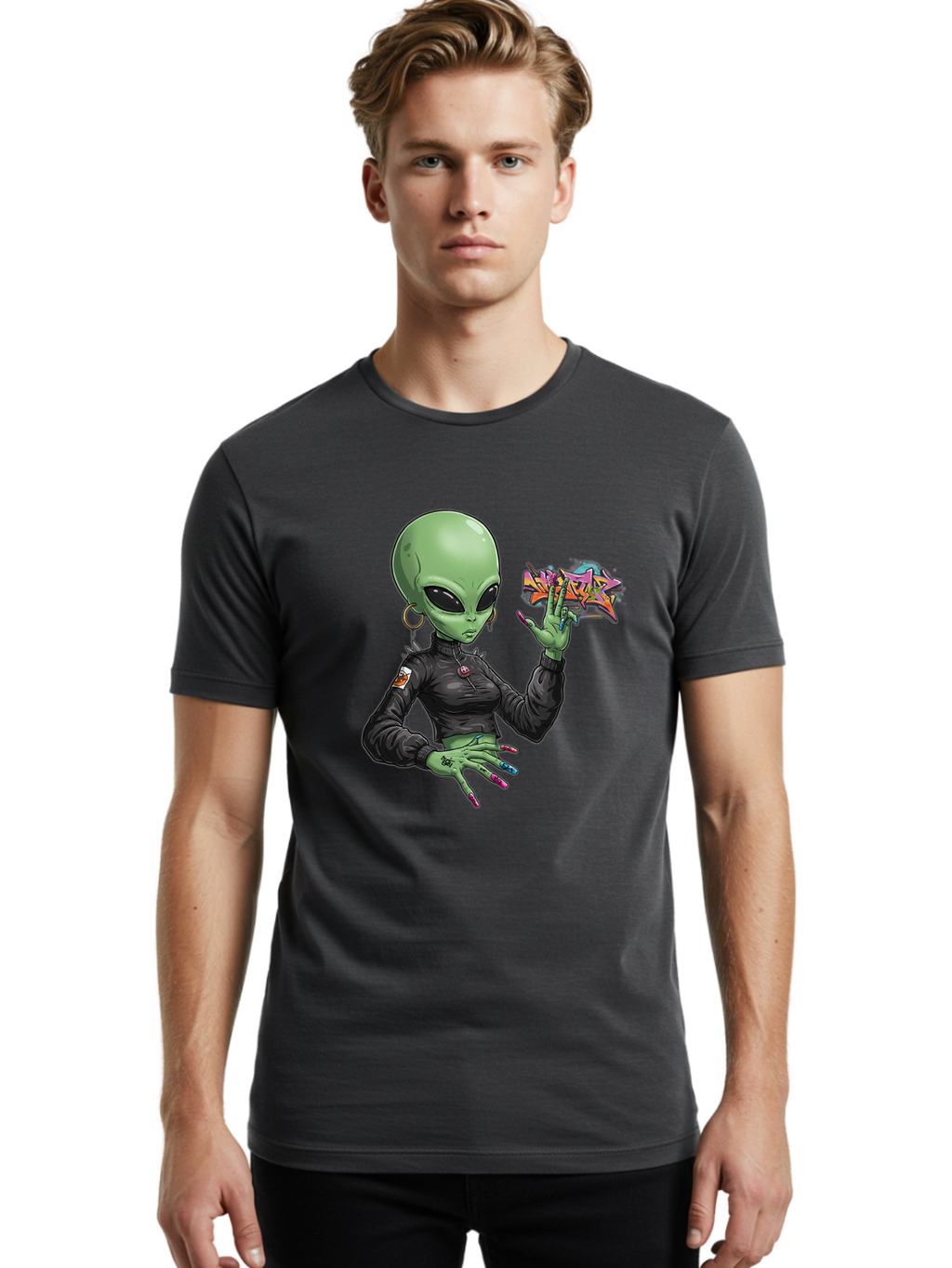 Alien-Woman Men'S Graphic Tee, 100% Cotton, Comfortable Casual Summer Wear, Machine Washable, Vintage Camera, Old Camera, Antique Camera, Black Camera, Classic Photography, Photography Equipment, Nostalgic Device, Film Camera, Camera Art Bal687